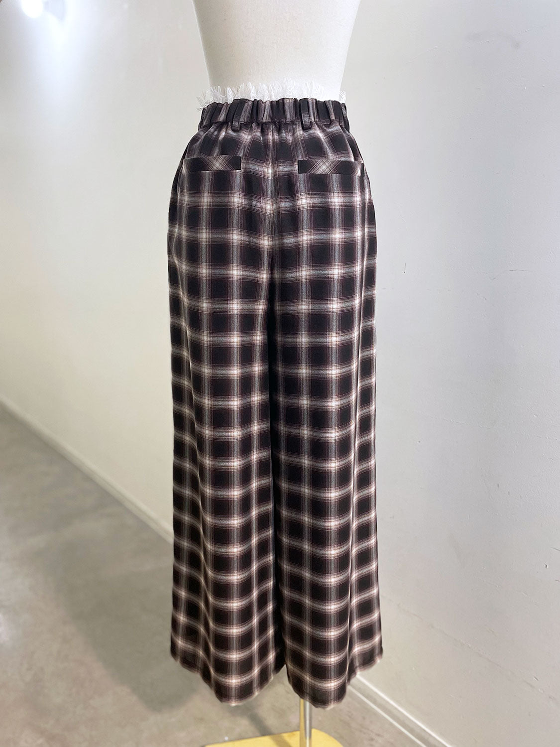 MAISONSPECIAL レースアップイージーパンツ