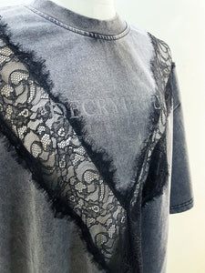 PRANK PROJECT V-Cut Lace Logo Top