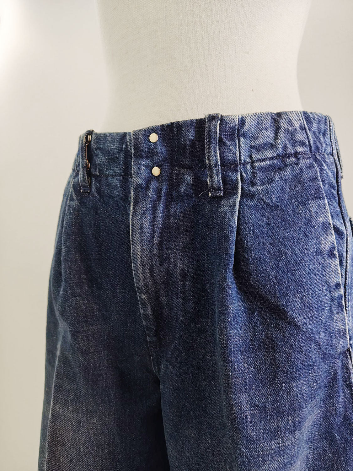 TANAKA  THE WIDE JEAN TROUSERS (DARK BLUE)