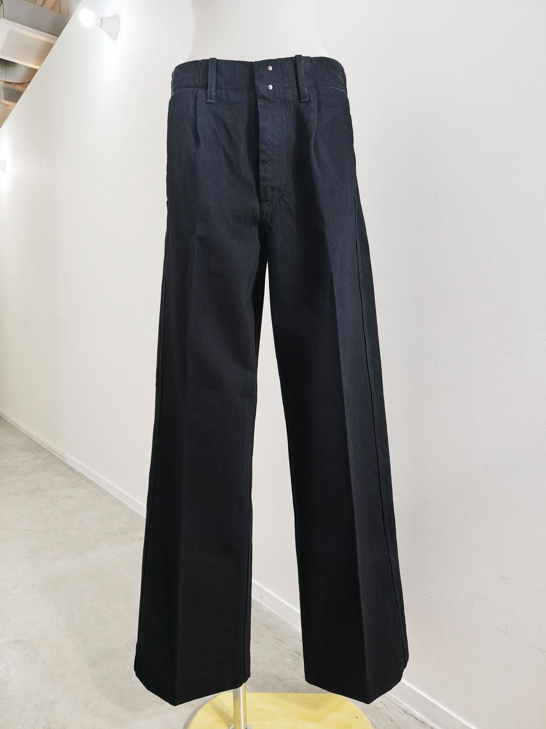 TANAKA  THE WIDE JEAN TROUSERS (BLACK)