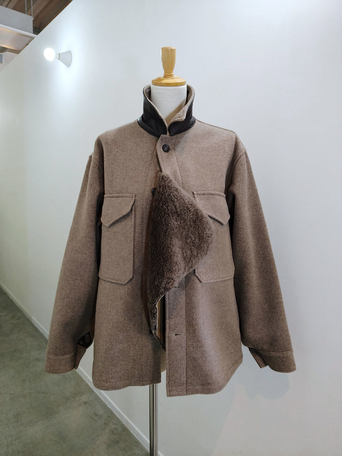 TANAKA SHEARLING FLAP SHIRT