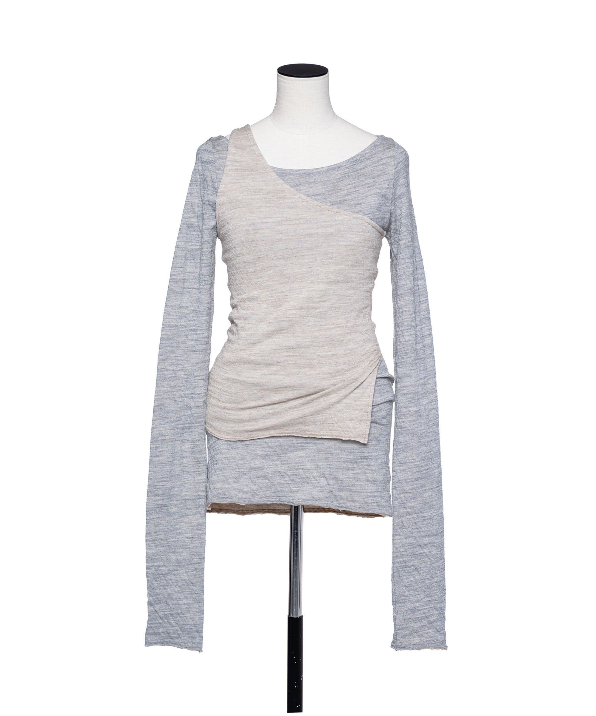 muller of yoshiokubo  CRINKLE JERSEY LAYER TOP