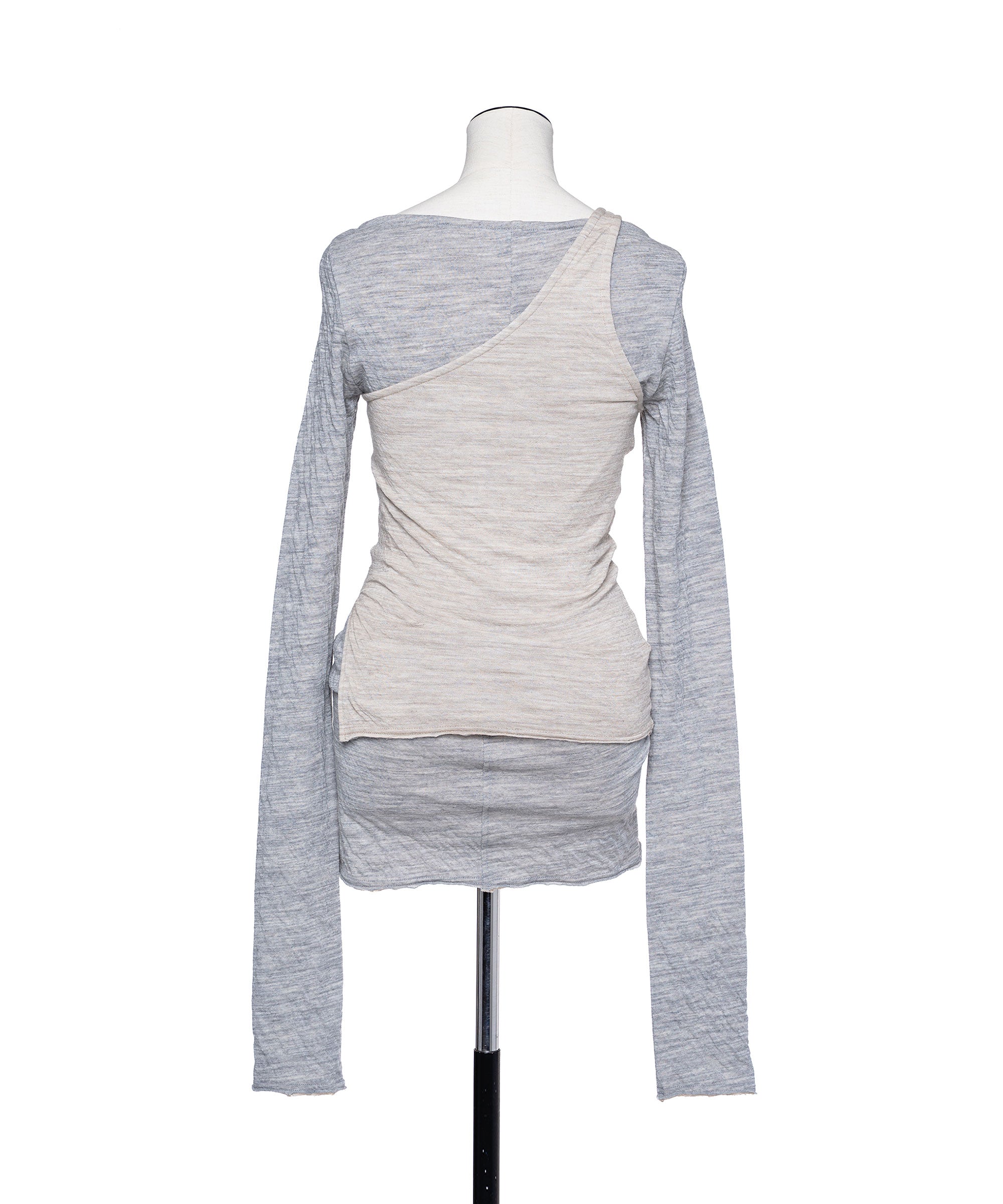 muller of yoshiokubo  CRINKLE JERSEY LAYER TOP