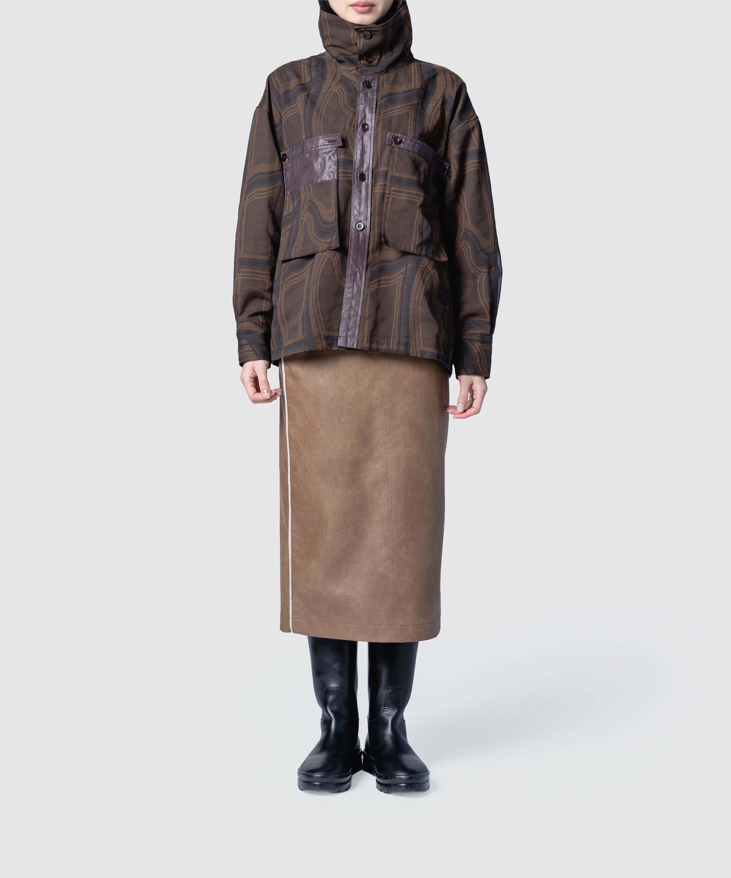 muller of yoshiokubo  LIMINAL CHECK SHIRTS JACKET