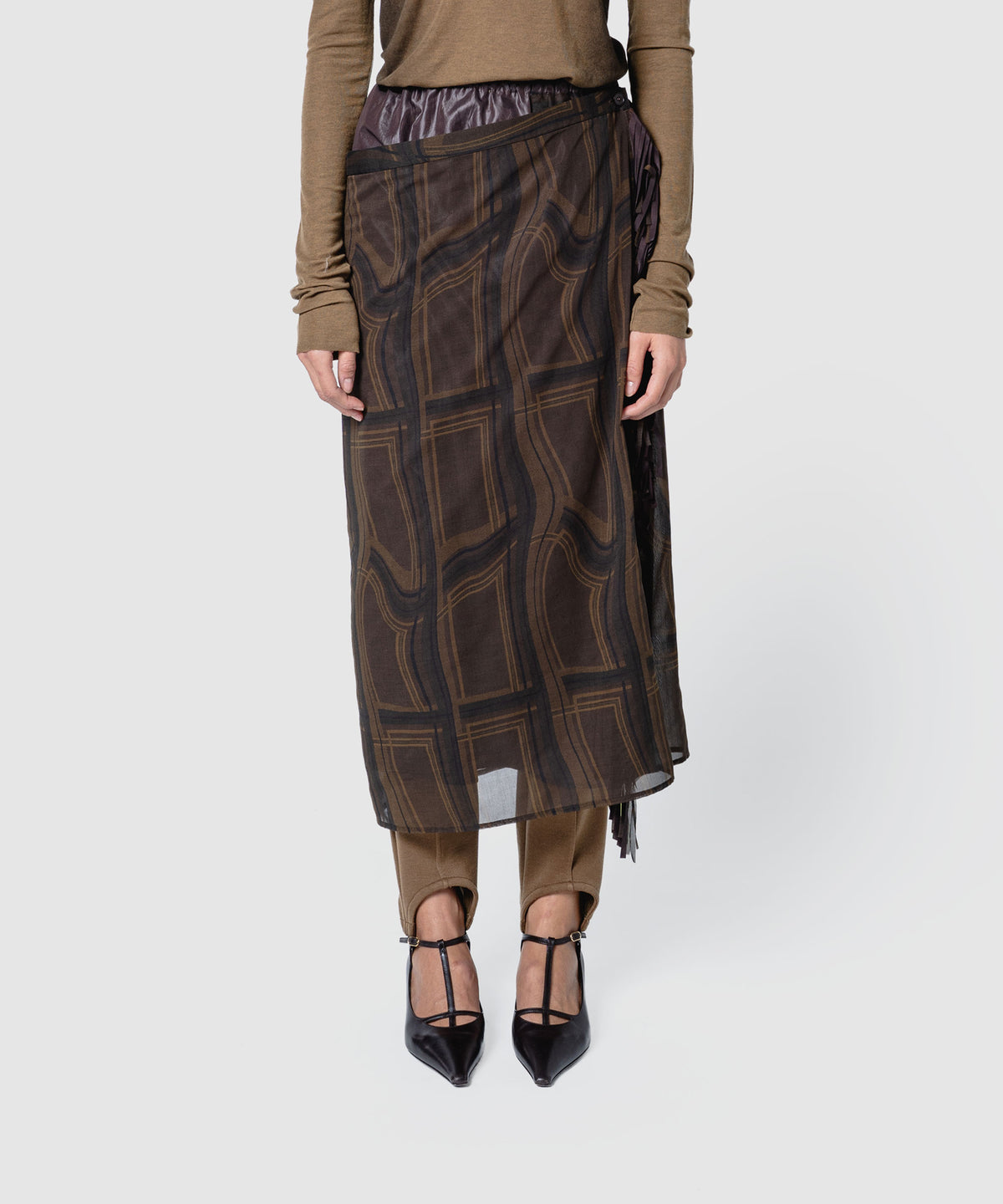 muller of yoshiokubo   LIMINAL CHECK SKIRT