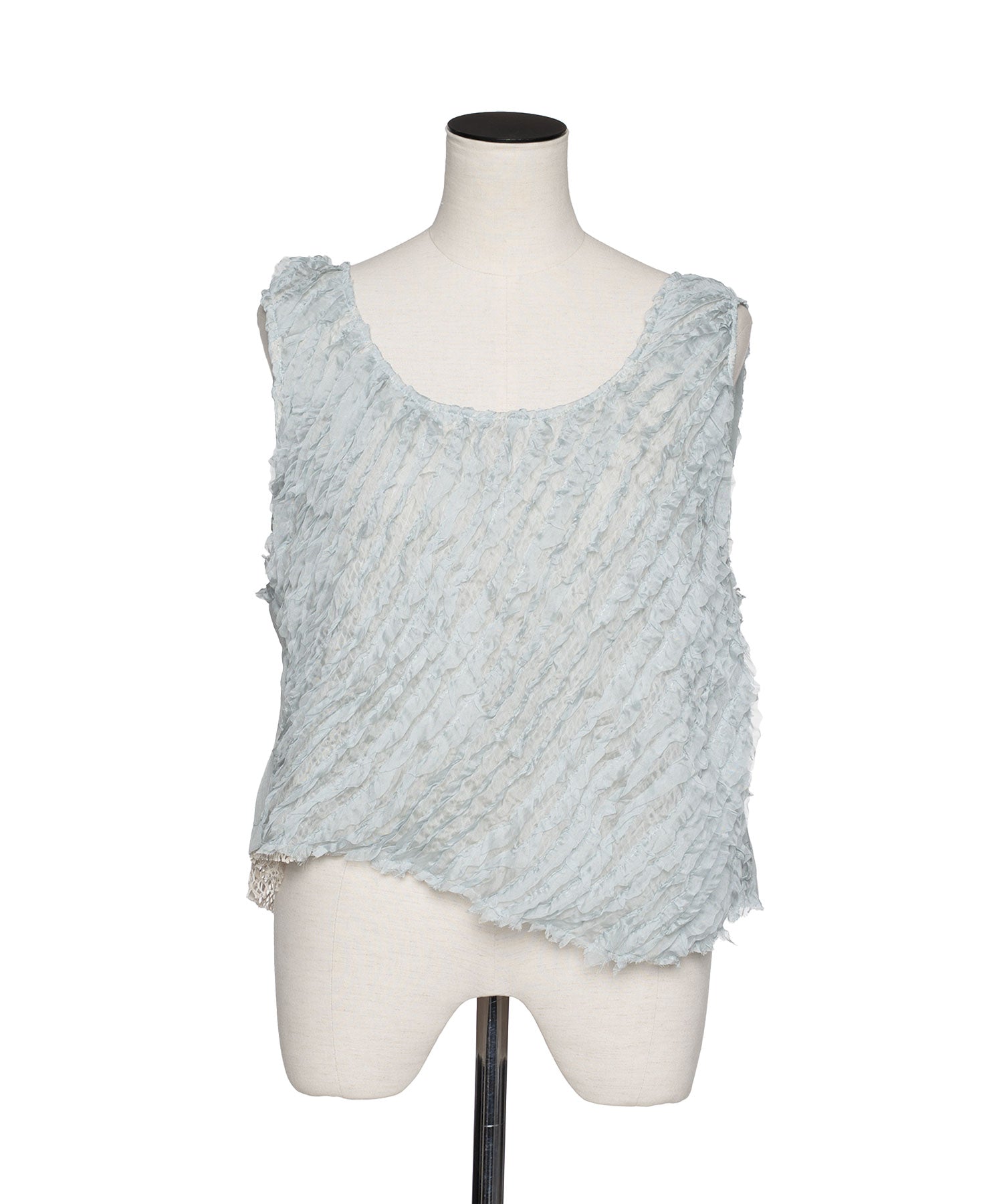 muller of yoshiokubo   RUFFLE CHIFFON LAYER TOP