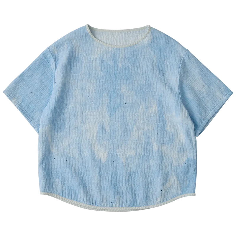 Porter Classic PAINTED PAINTED SASHIKO WATERCOLOR T-SHIRT