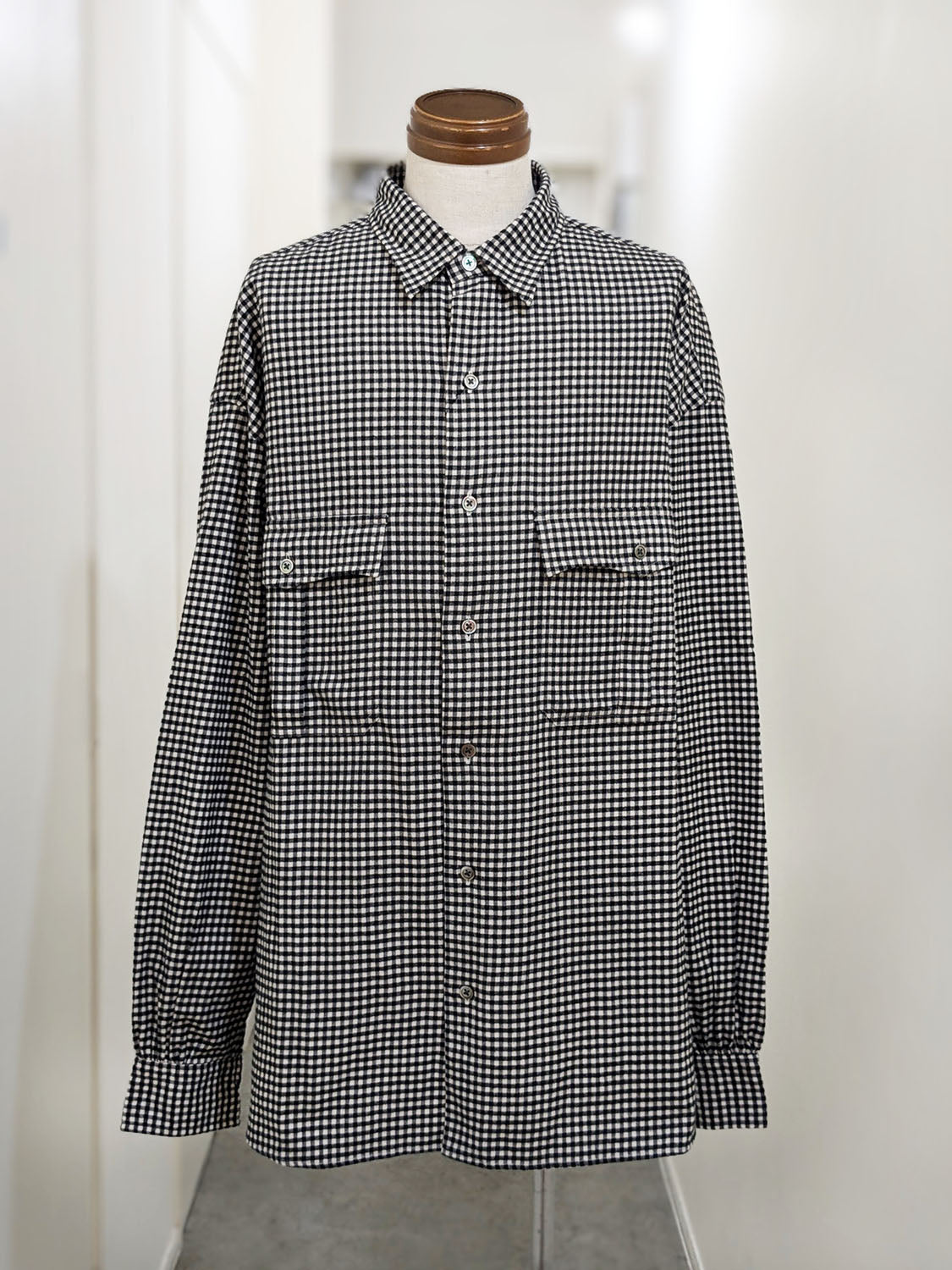 Porter Classic ROLL UP FLANNEL GINGHAM CHECK SHIRT