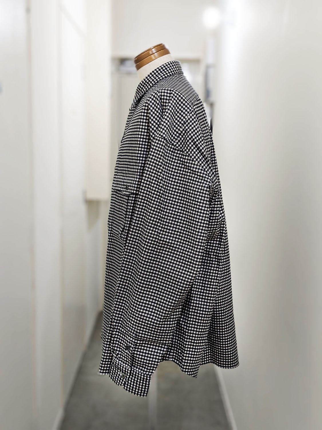 Porter Classic ROLL UP FLANNEL GINGHAM CHECK SHIRT