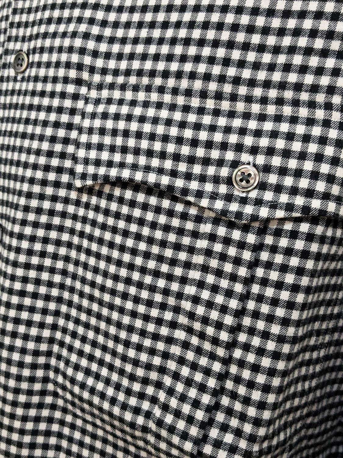 Porter Classic ROLL UP FLANNEL GINGHAM CHECK SHIRT