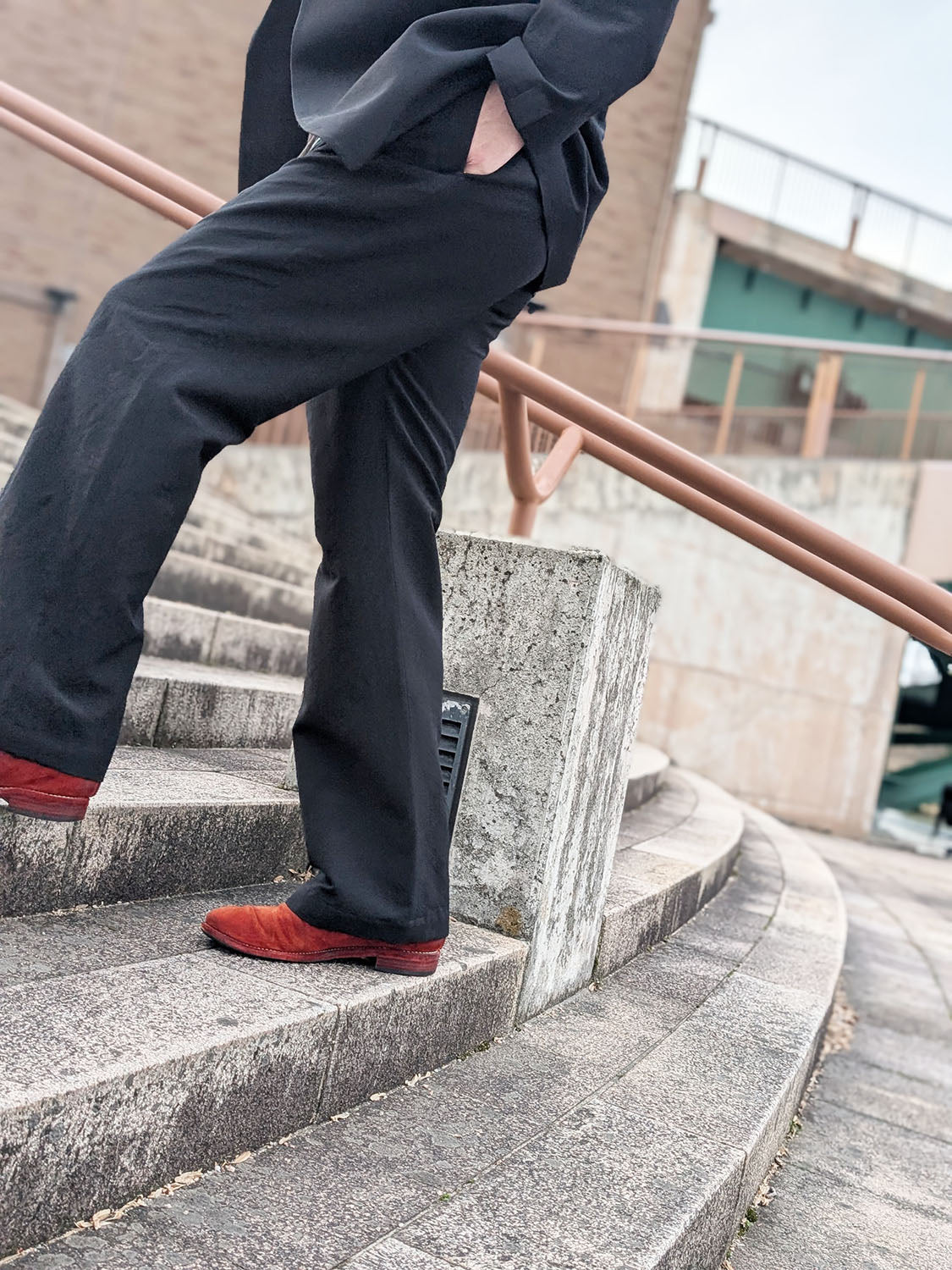 N.HOOLYWOOD 2251-PT20-001 TUCKED PANTS