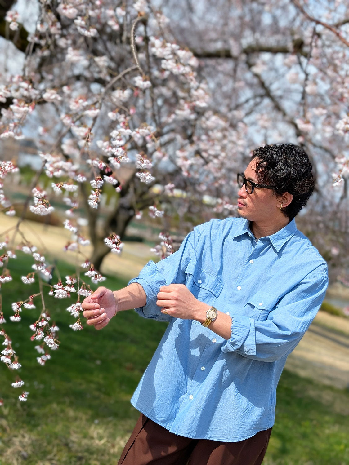 Porter Classic ROLL UP CHAMBRAY SHIRT