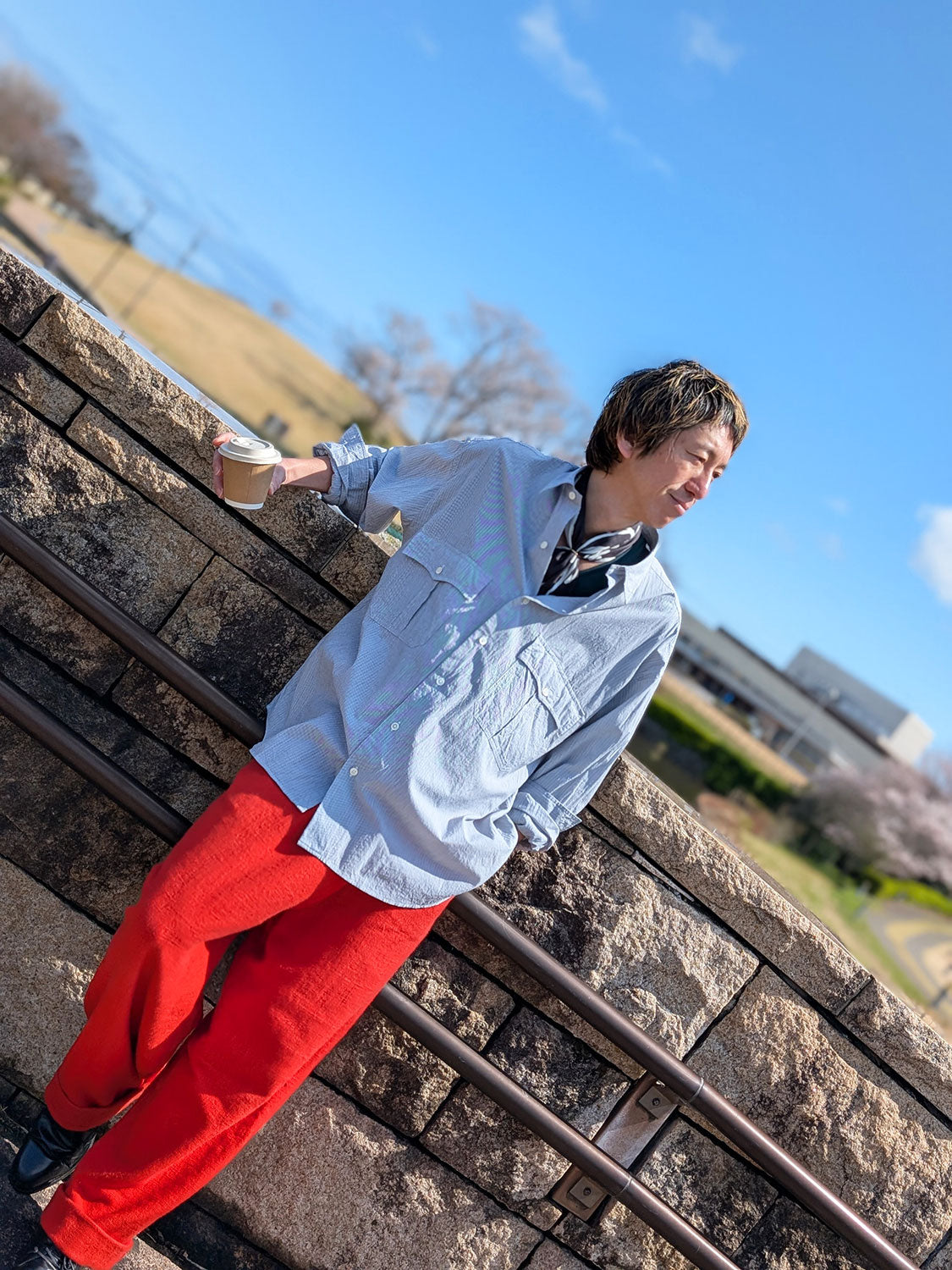 Porter Classic ROLL UP STRIPE SHIRT