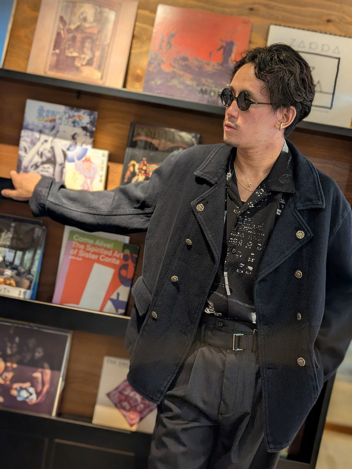 Porter Classic KENDO DOUBLE CAR JACKET W / SILVER BUTTONS