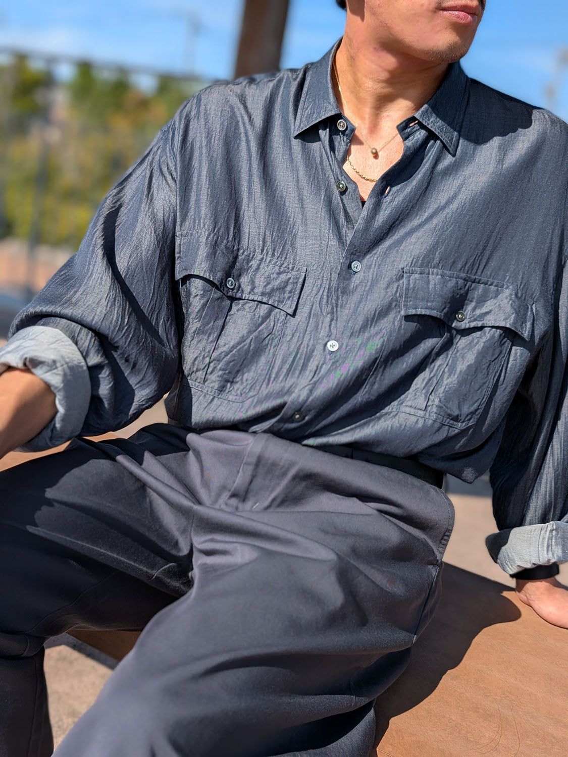 Porter Classic ROLL UP SOFT CUPRO SHIRT
