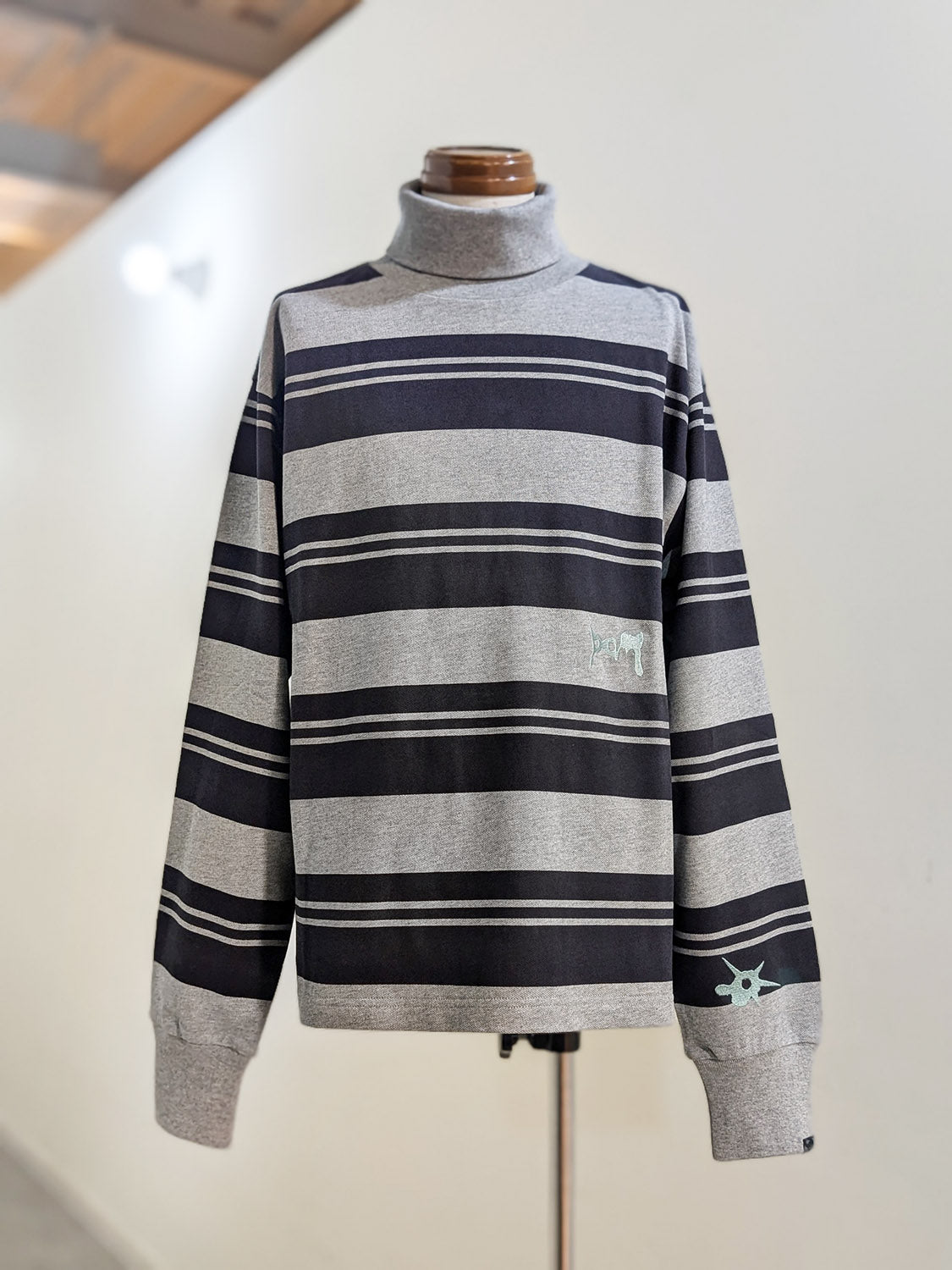 P.A.M LINES IN TIME STRIPE MOCK NECK LS