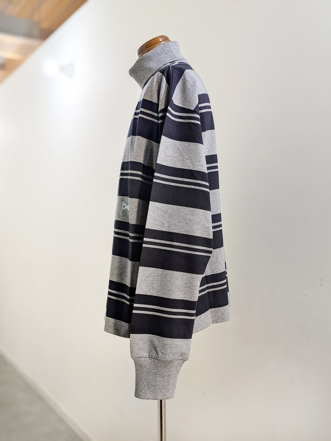 P.A.M LINES IN TIME STRIPE MOCK NECK LS
