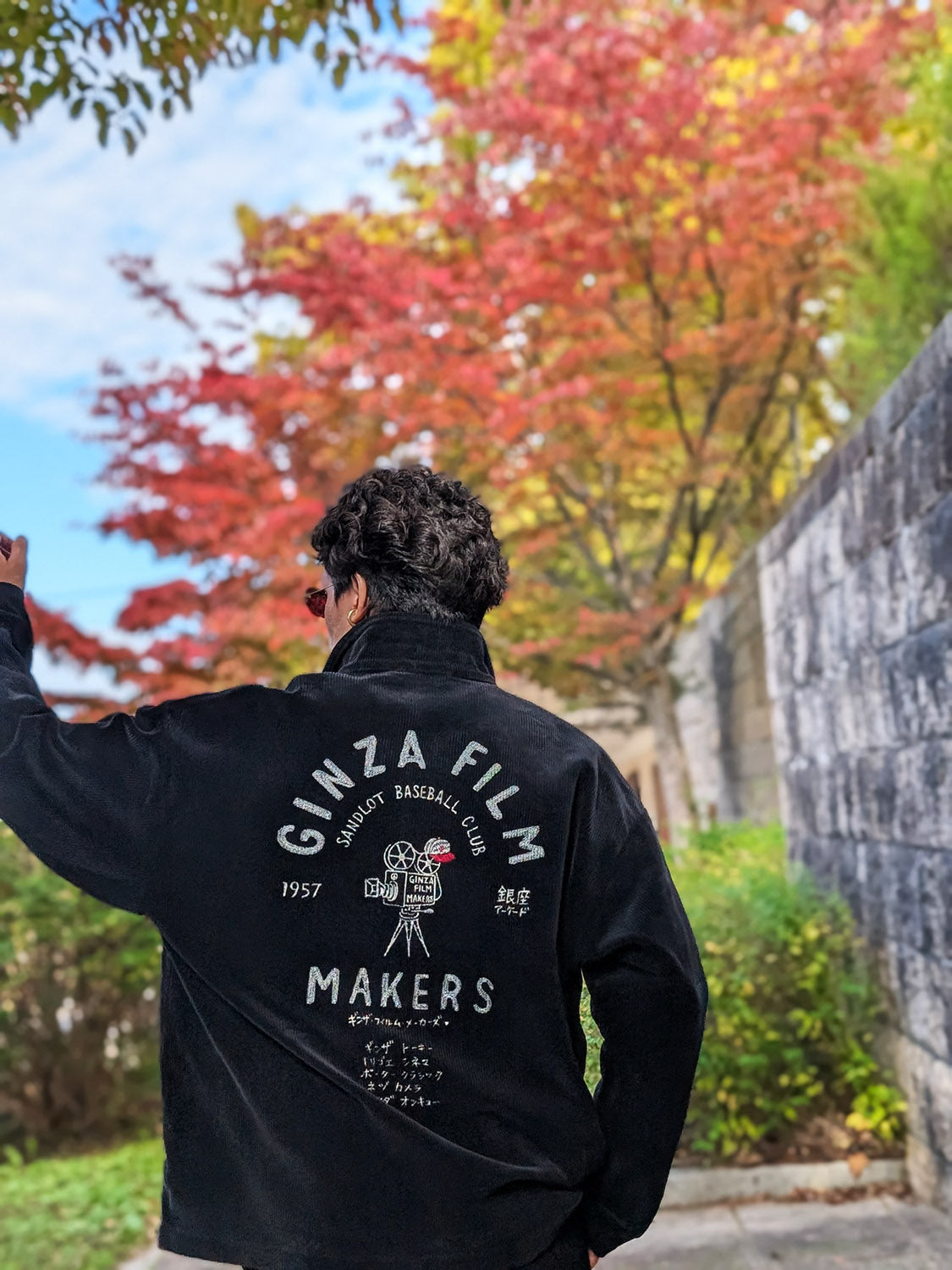 Porter Classic CORDUROY ZIP JACKET EMBROIDERY (SANDLOT)