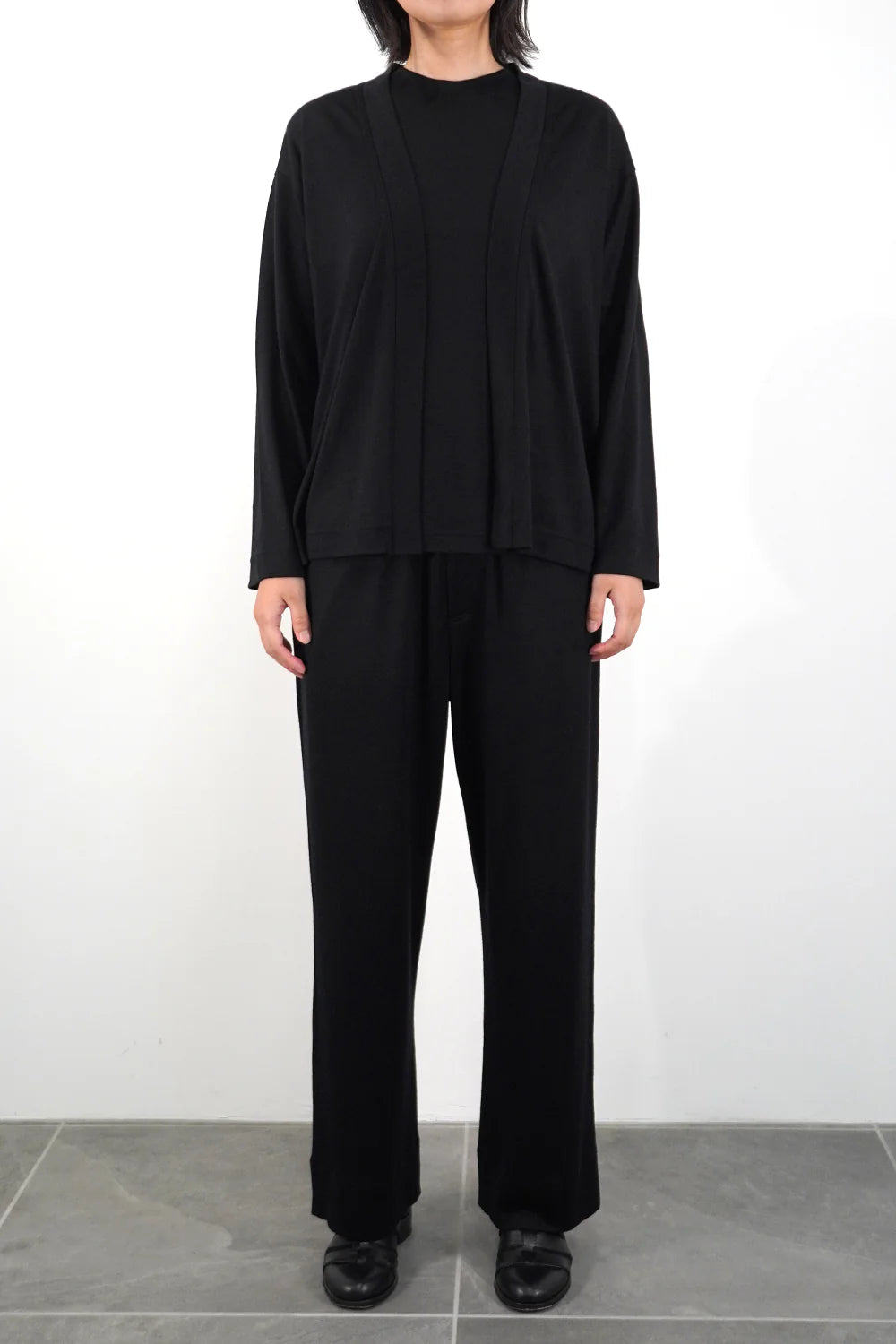 WRAPINKNOT【MCS10・BUTTON-LESS CARDIGAN】
