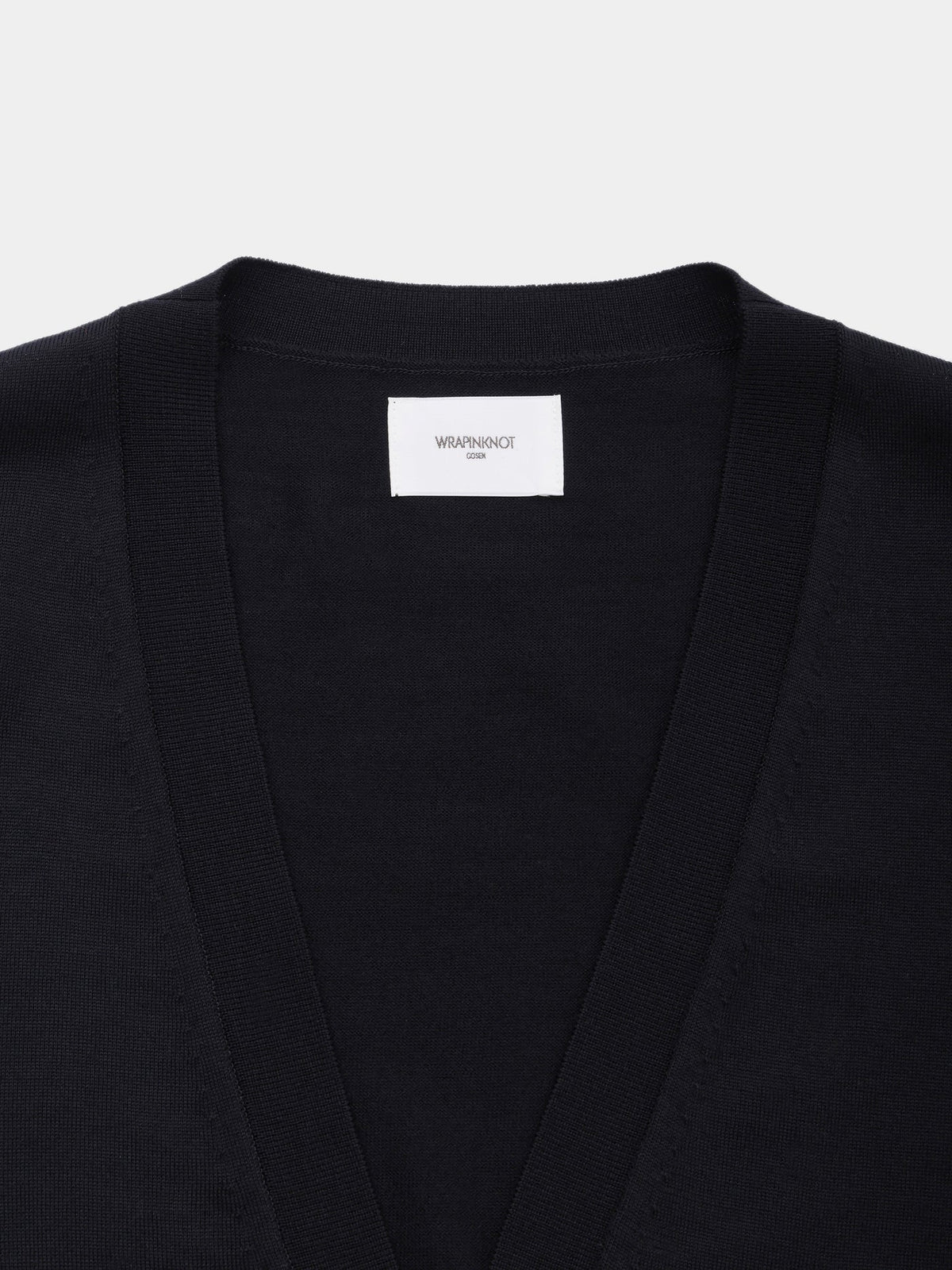 WRAPINKNOT【WK326・LCD03 WOOL HIGH-GAUGE KNIT L/S V-NECK CARDIGAN】