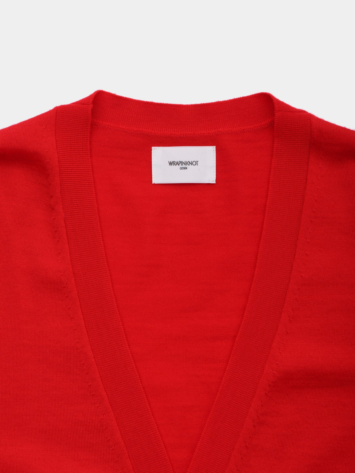 WRAPINKNOT【WK326・LCD03 WOOL HIGH-GAUGE KNIT L/S V-NECK CARDIGAN】