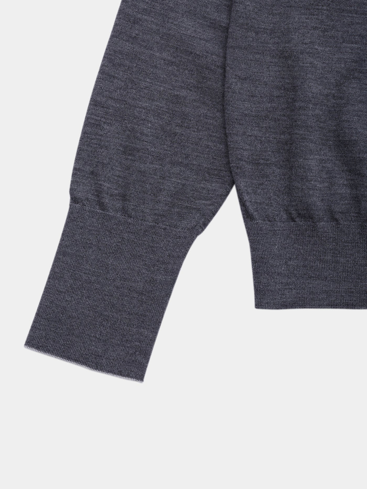 WRAPINKNOT【WK326・LPO04 WOOL HIGH-GAUGE KNIT L/S CREW-NECK PO】