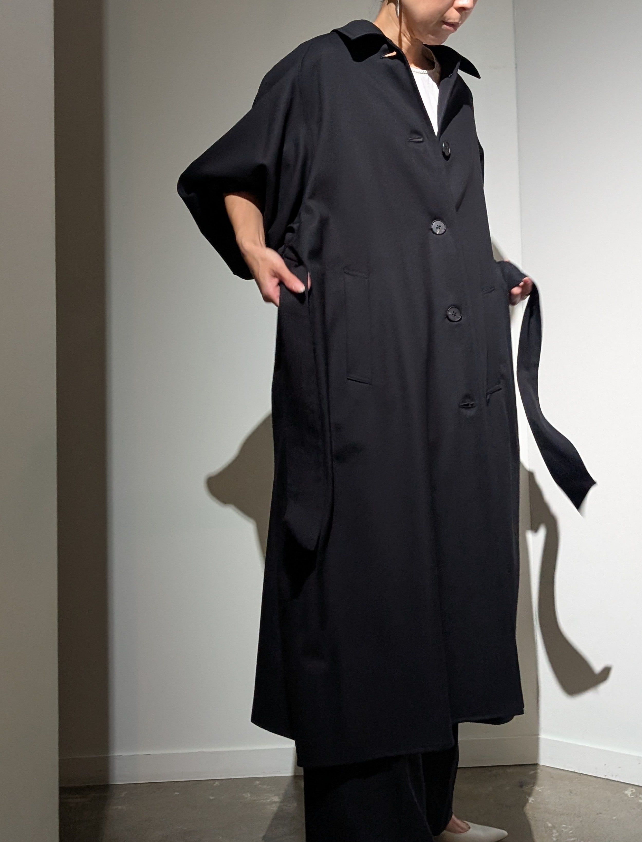 AEHRR 【Draping Yoke Raglan Sleeve Over Coat】