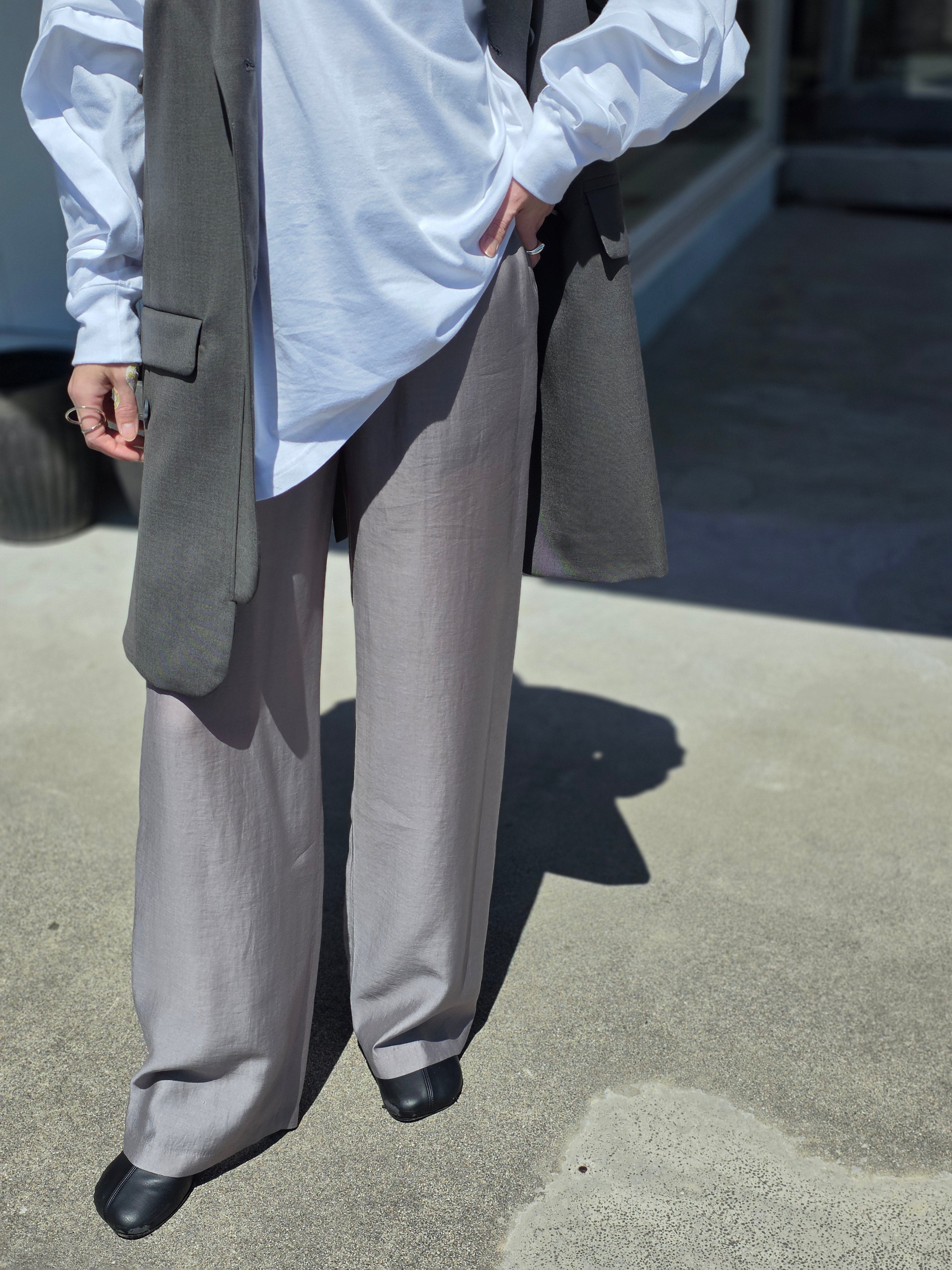 AMOMENTO SILKY BANDING PANTS