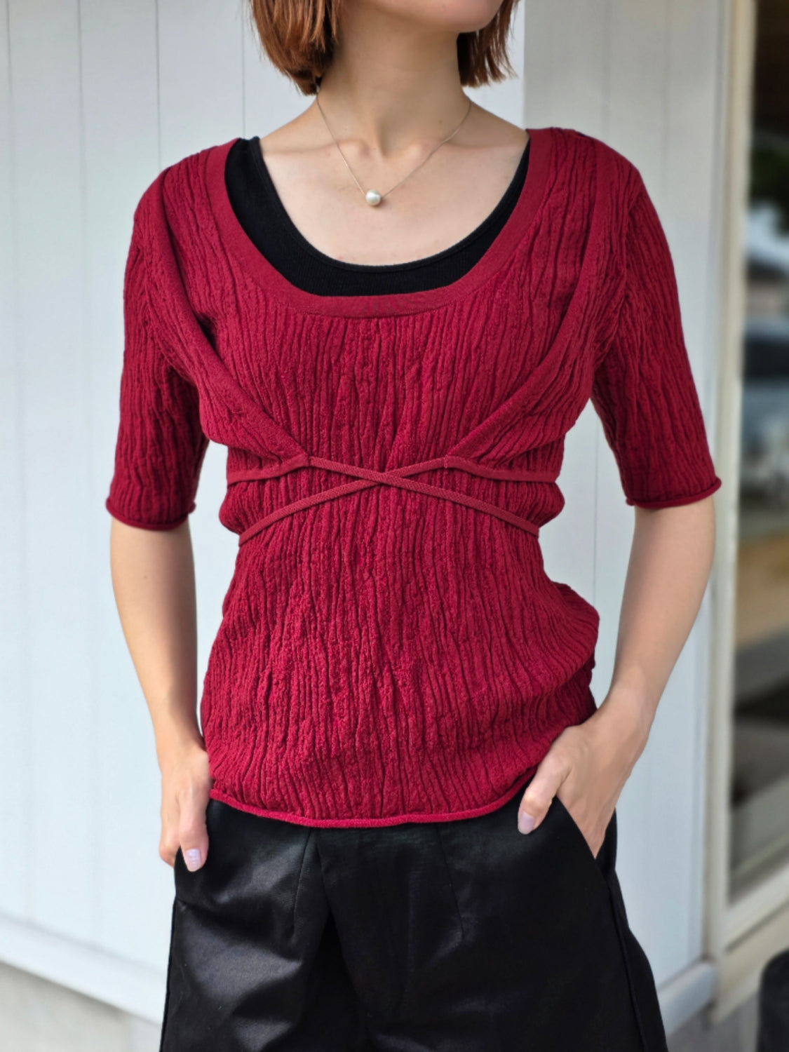 muller of yoshiokubo   CRINKLED WRAP KNIT