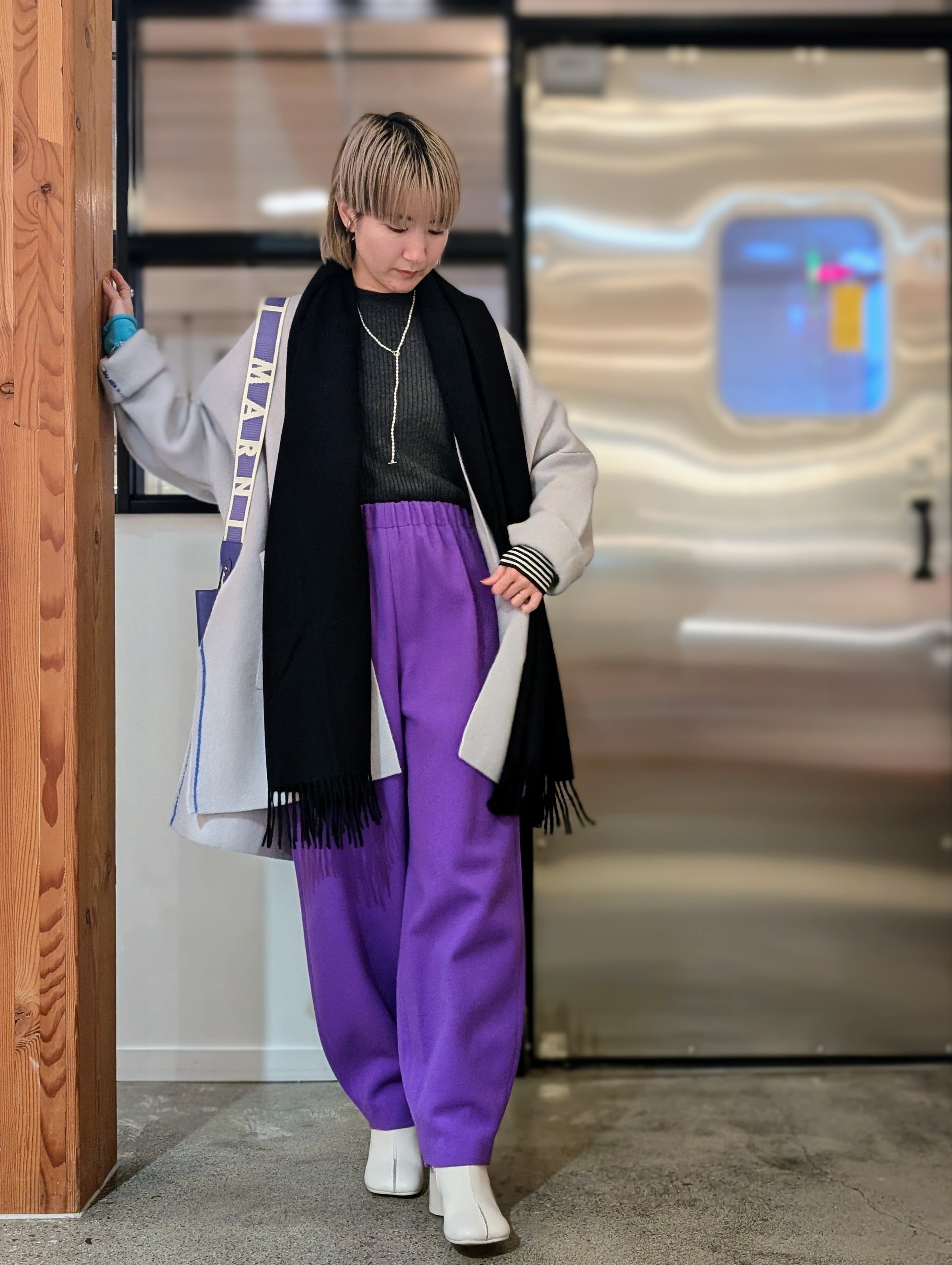 ENFOLD  WOメルトン立体コクーンTR PT