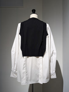 ENFOLD  FAKE-LAYERED PULLOVER
