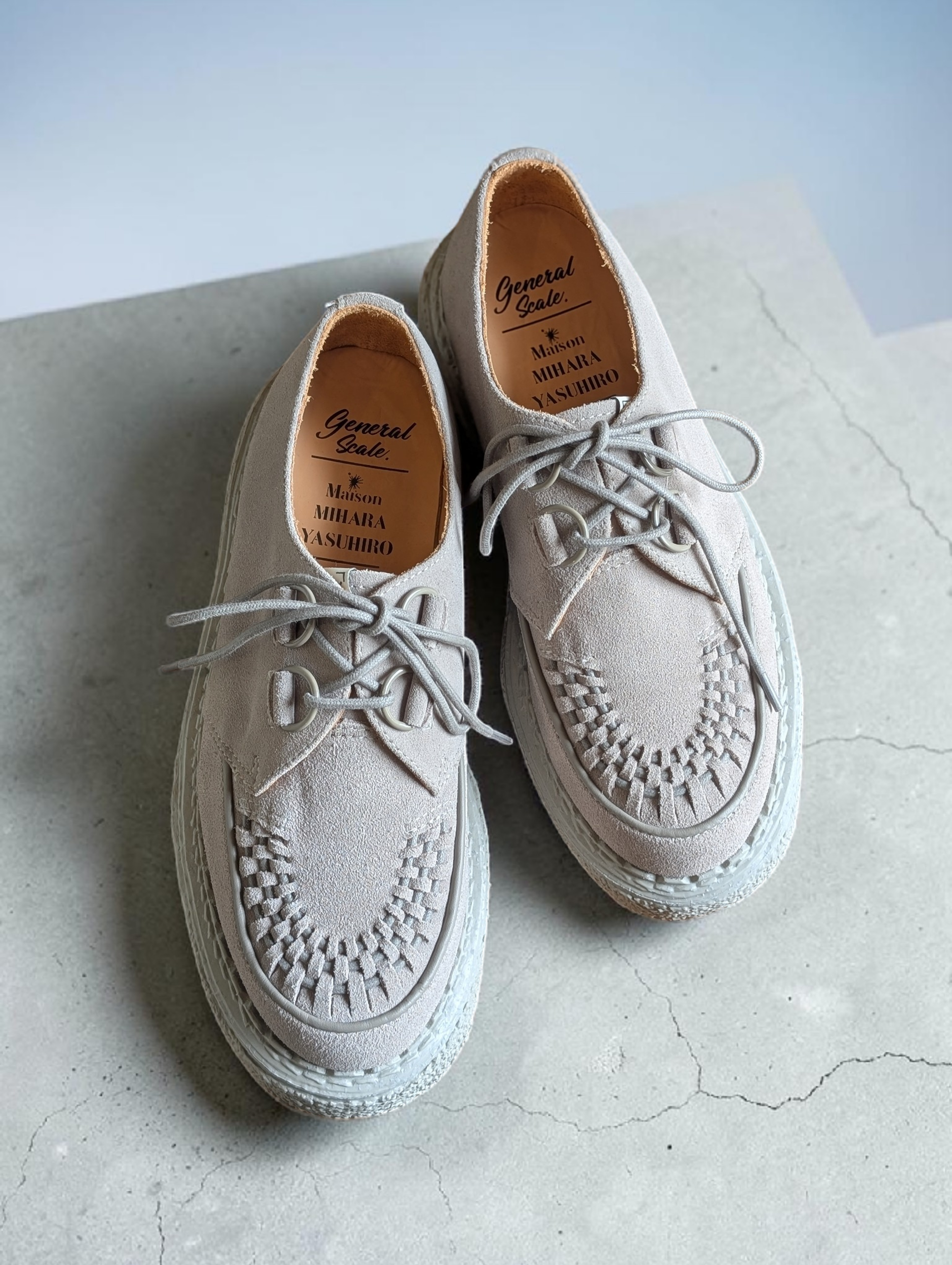 General Scale . Maison MIHARA YASUHIRO / "DAVID"Suede Inter Lace Shoes