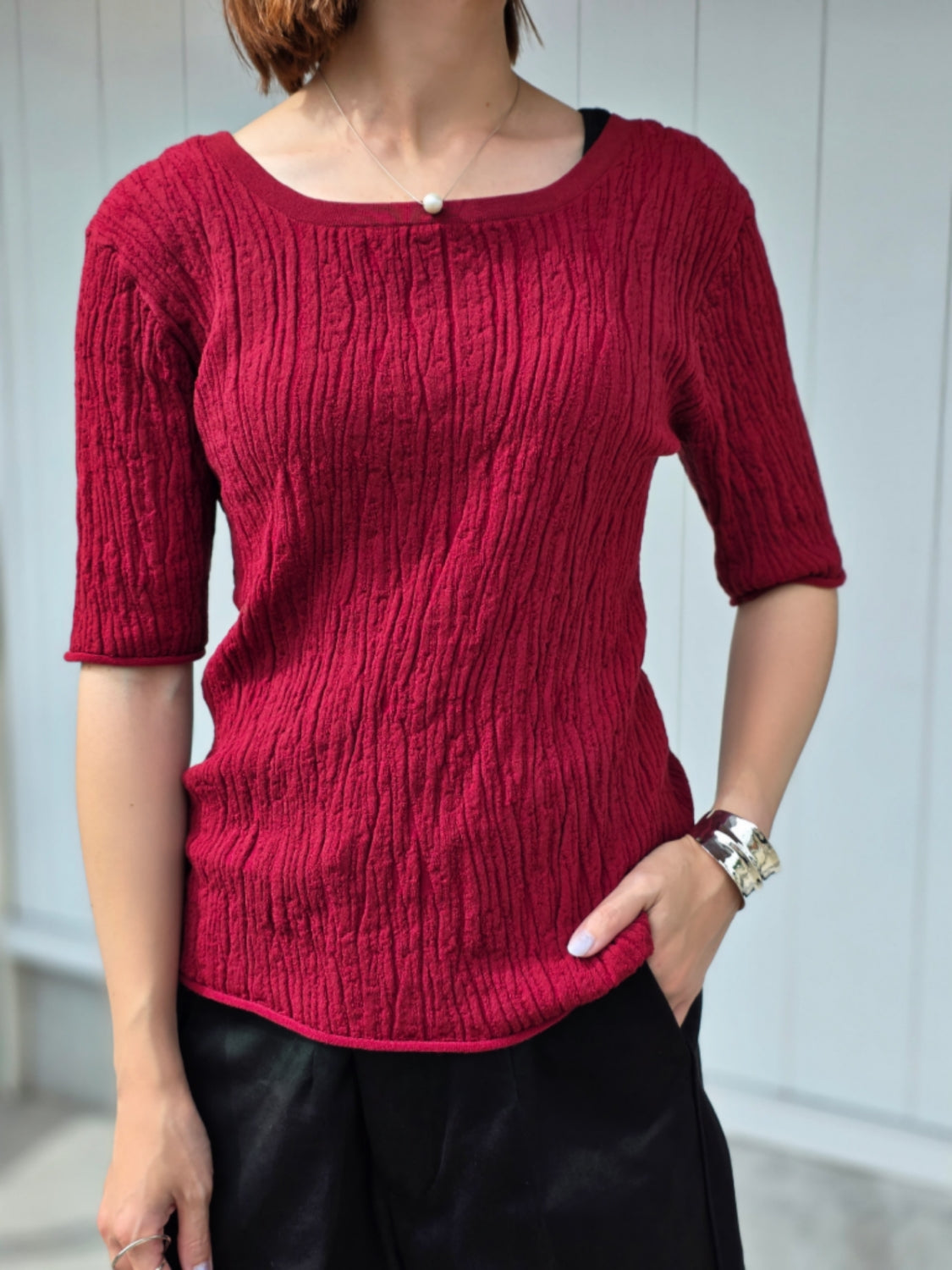 muller of yoshiokubo   CRINKLED WRAP KNIT