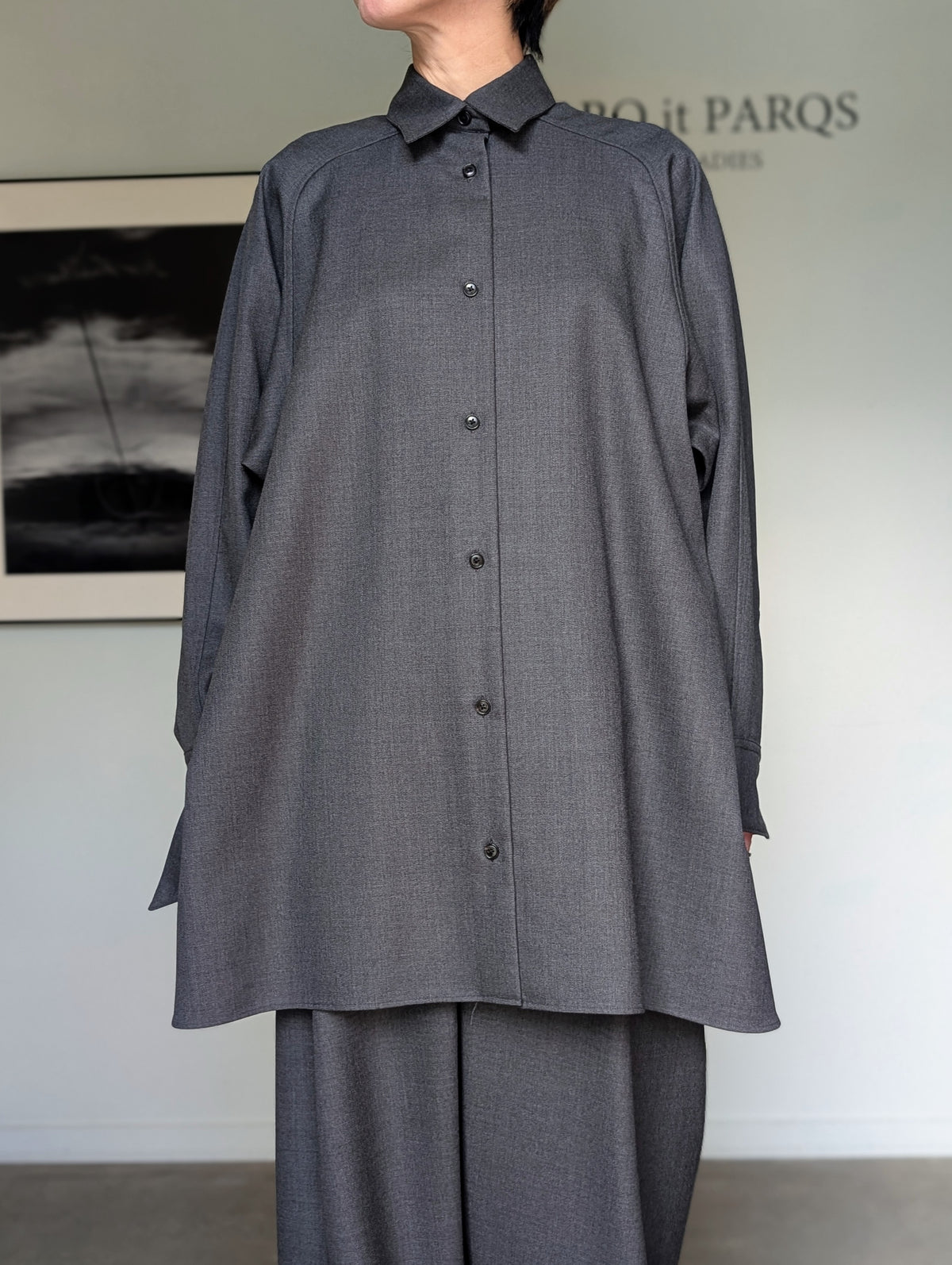 AEHRR 【087 Draping York Raglan Sleeve Shirt】