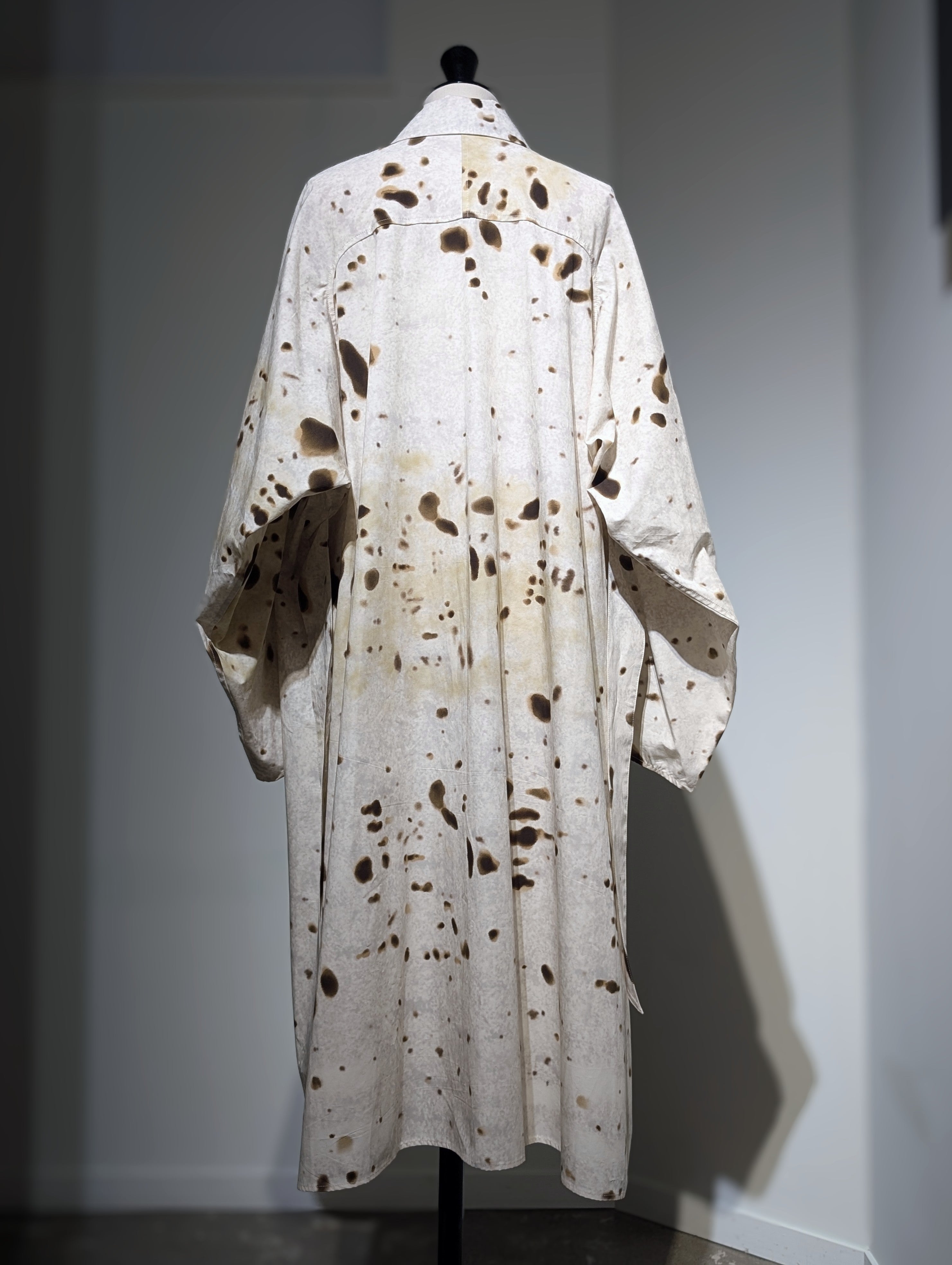 AEHRR 【Draping Yoke Raglan Sleeve Print Over Coat】