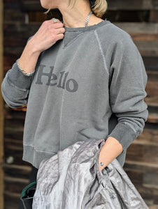 MADISONBLUE  VINTAGE HELLO SWEAT L/S URAKE DYED