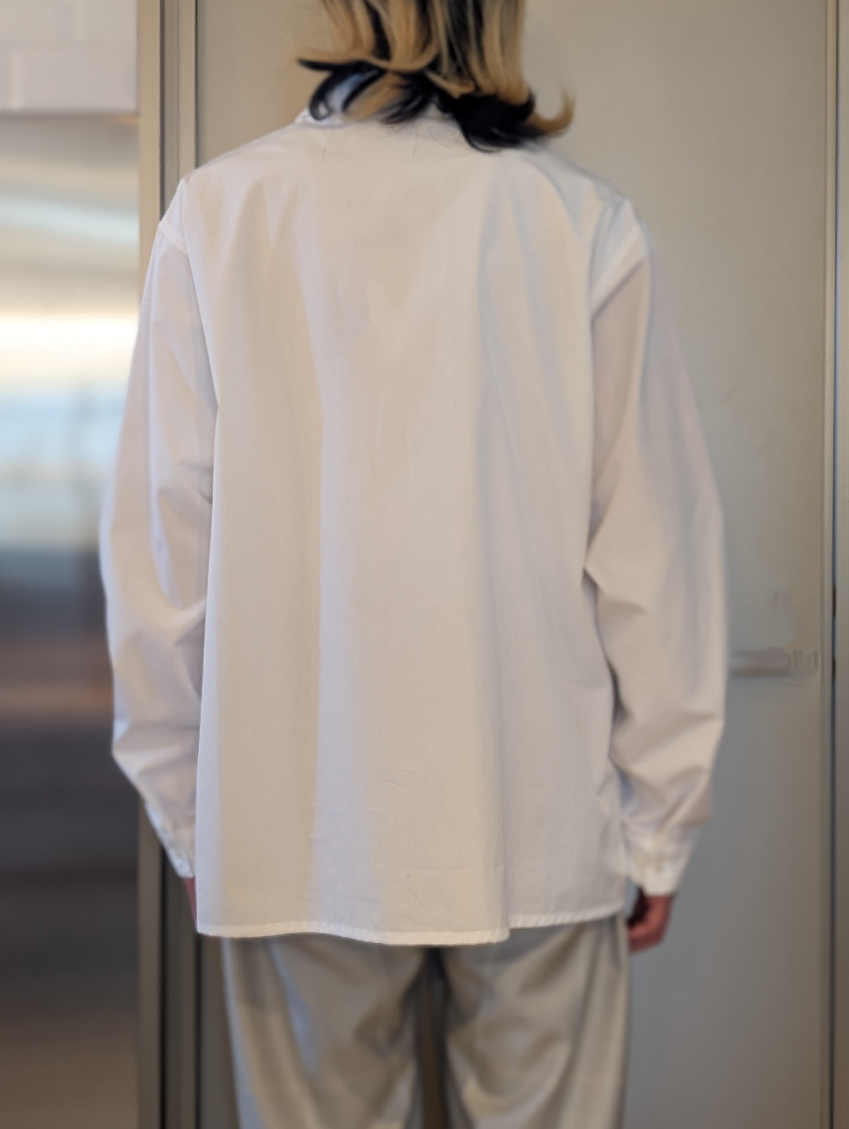 MARNI  CUMU0341S0 EMBROIDERED POPLIN CUT-OUT ZIP SHIRT