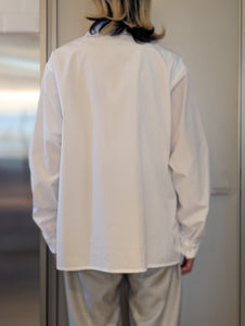 MARNI  CUMU0341S0 EMBROIDERED POPLIN CUT-OUT ZIP SHIRT