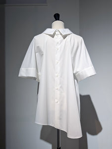 ENFOLD  HIGH-NECK BLOUSE