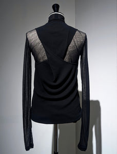 SEEALL  SAW51 TS904 (MM-006) SHEER TWIST BACK TOP