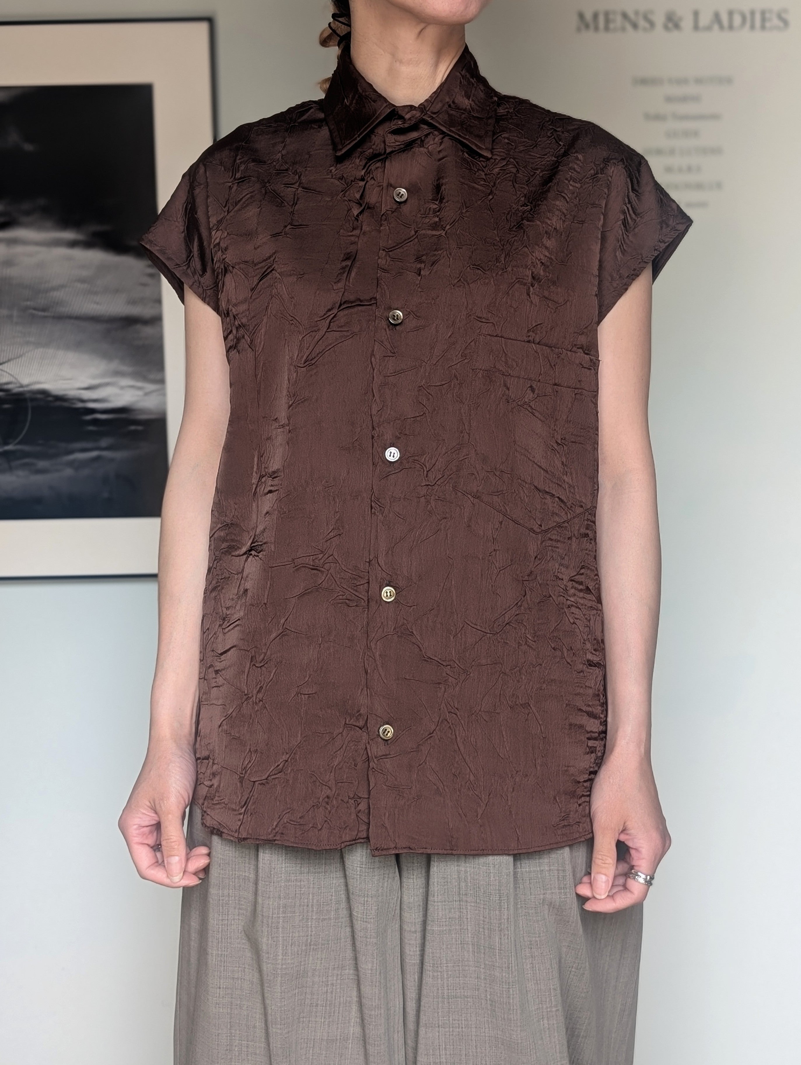 MADISONBLUE  J.BRADLEY SLEEVELESS SHIRT SATIN