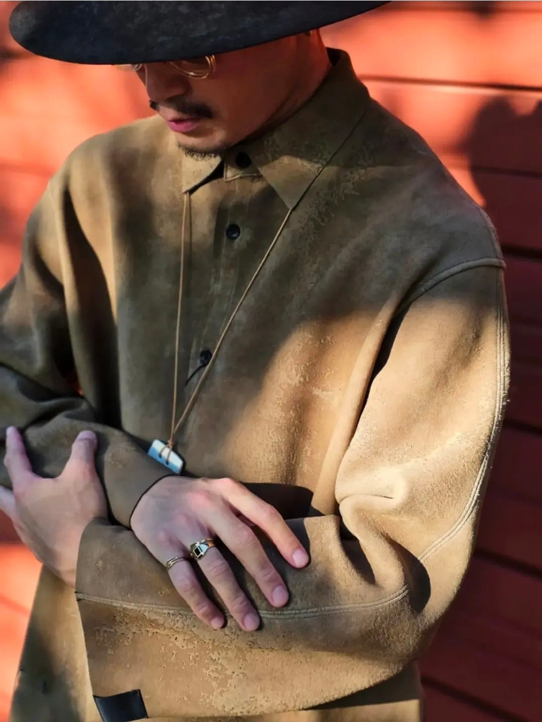 N.HOOLYWOOD 2262-SH21-044 SUEDE SHIRT
