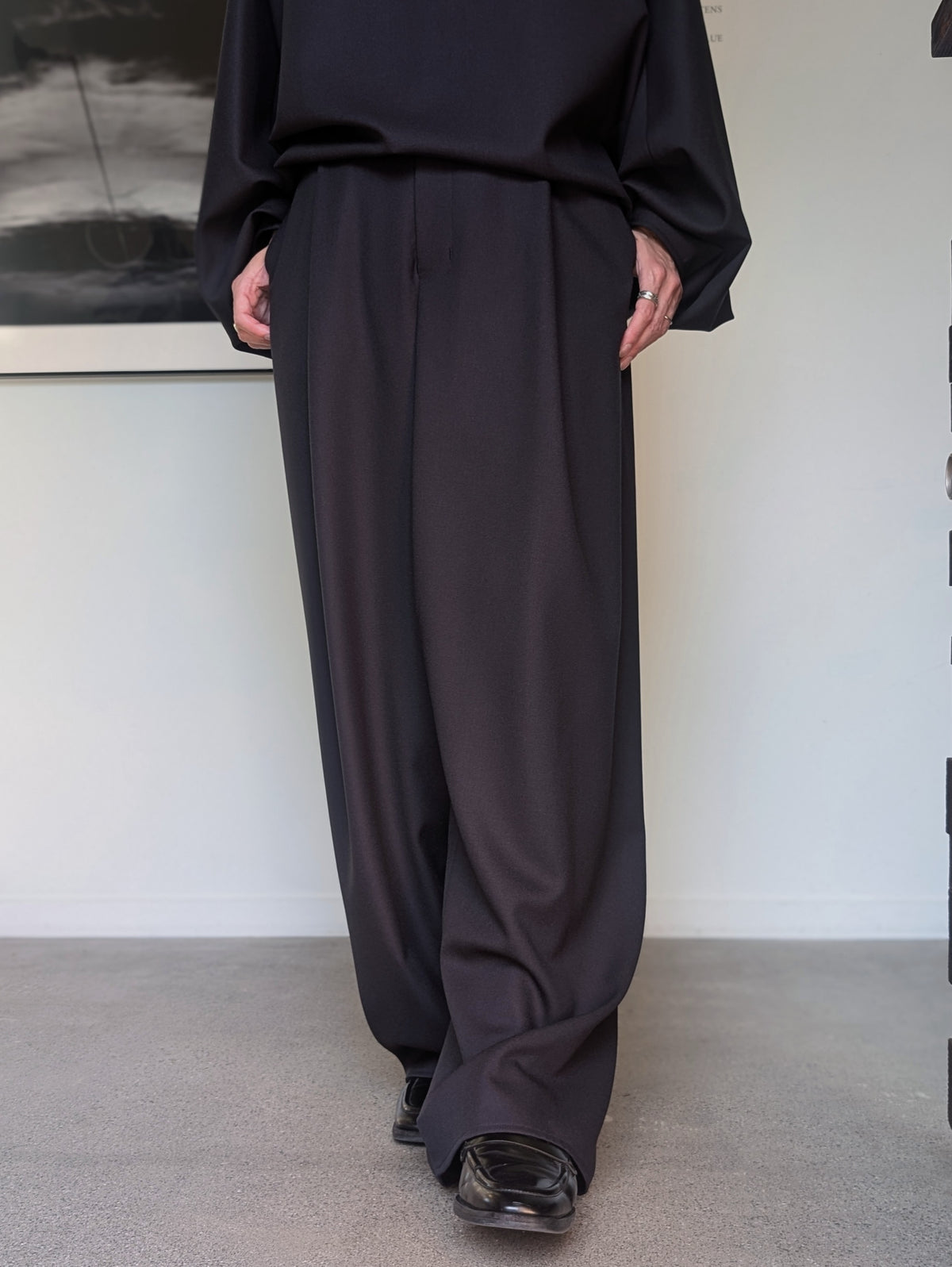 AEHRR 【089 Draping One Tuck Box Pleat Trousers】