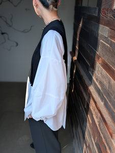 ENFOLD  FAKE-LAYERED PULLOVER