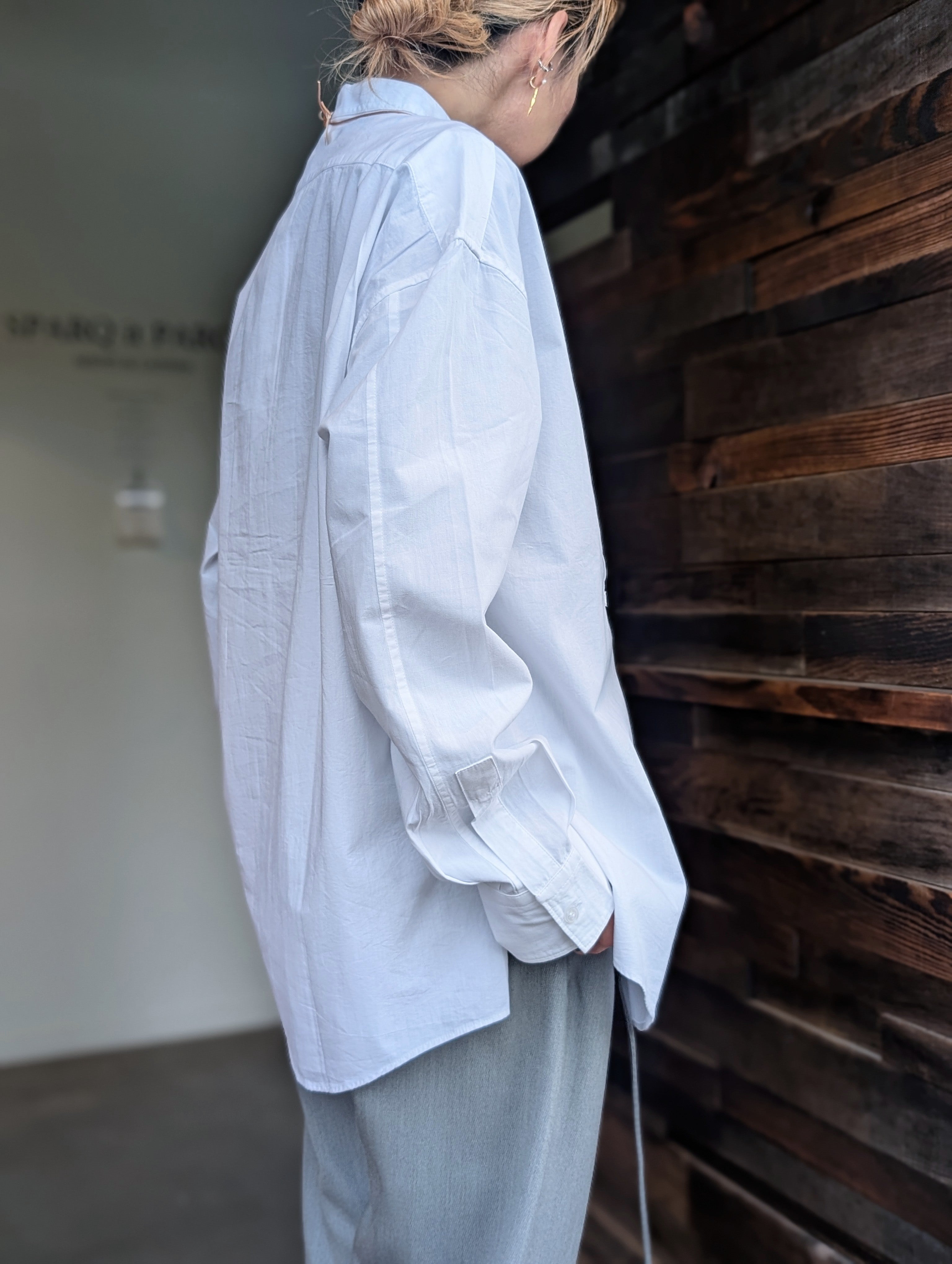 SEEALL SAW63 SH301 (l-001) OVERSIZE TAXIDO SHIRT