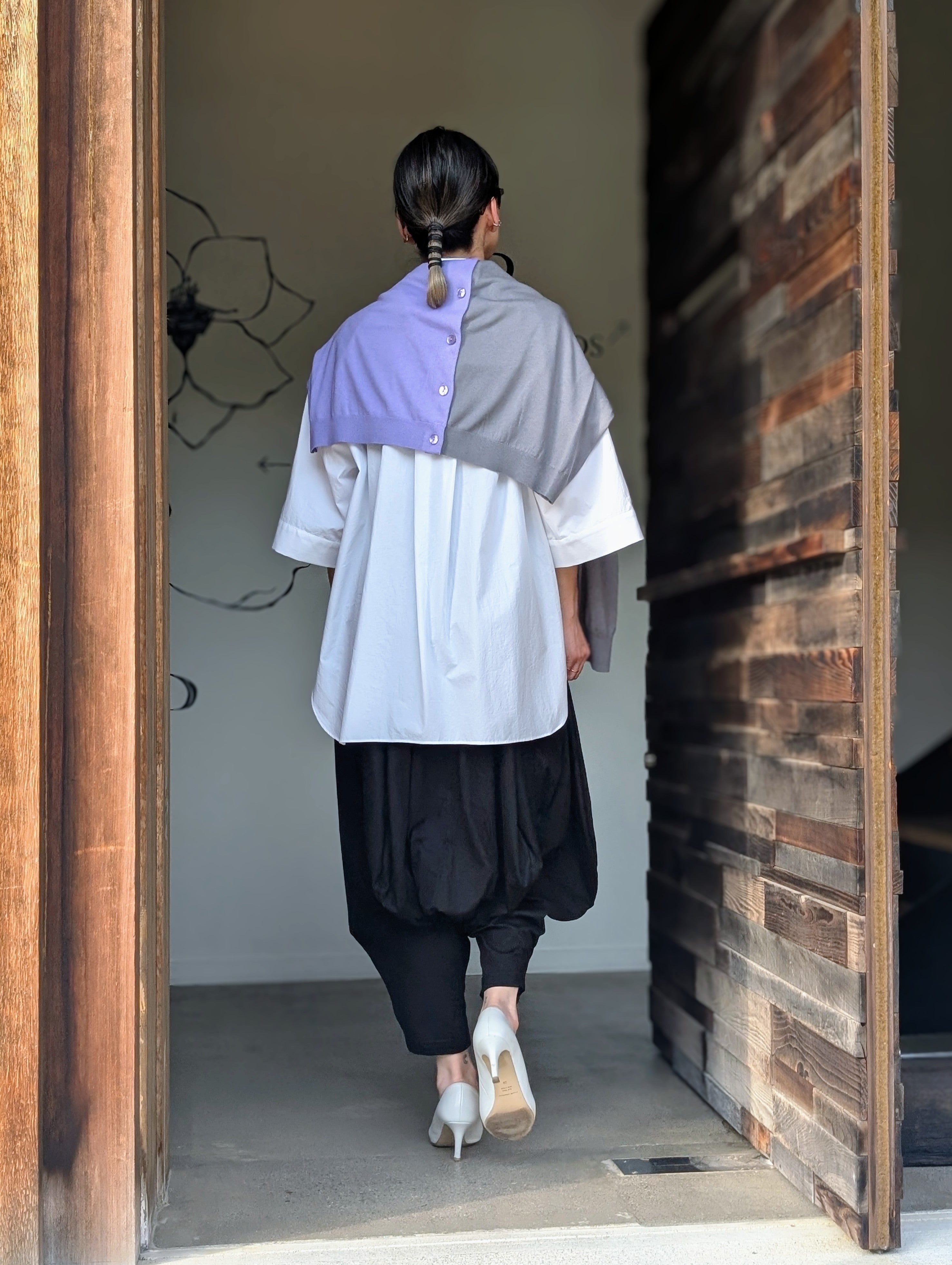 ENFOLD LAYERED HALF‐SLEEVES SHIRT