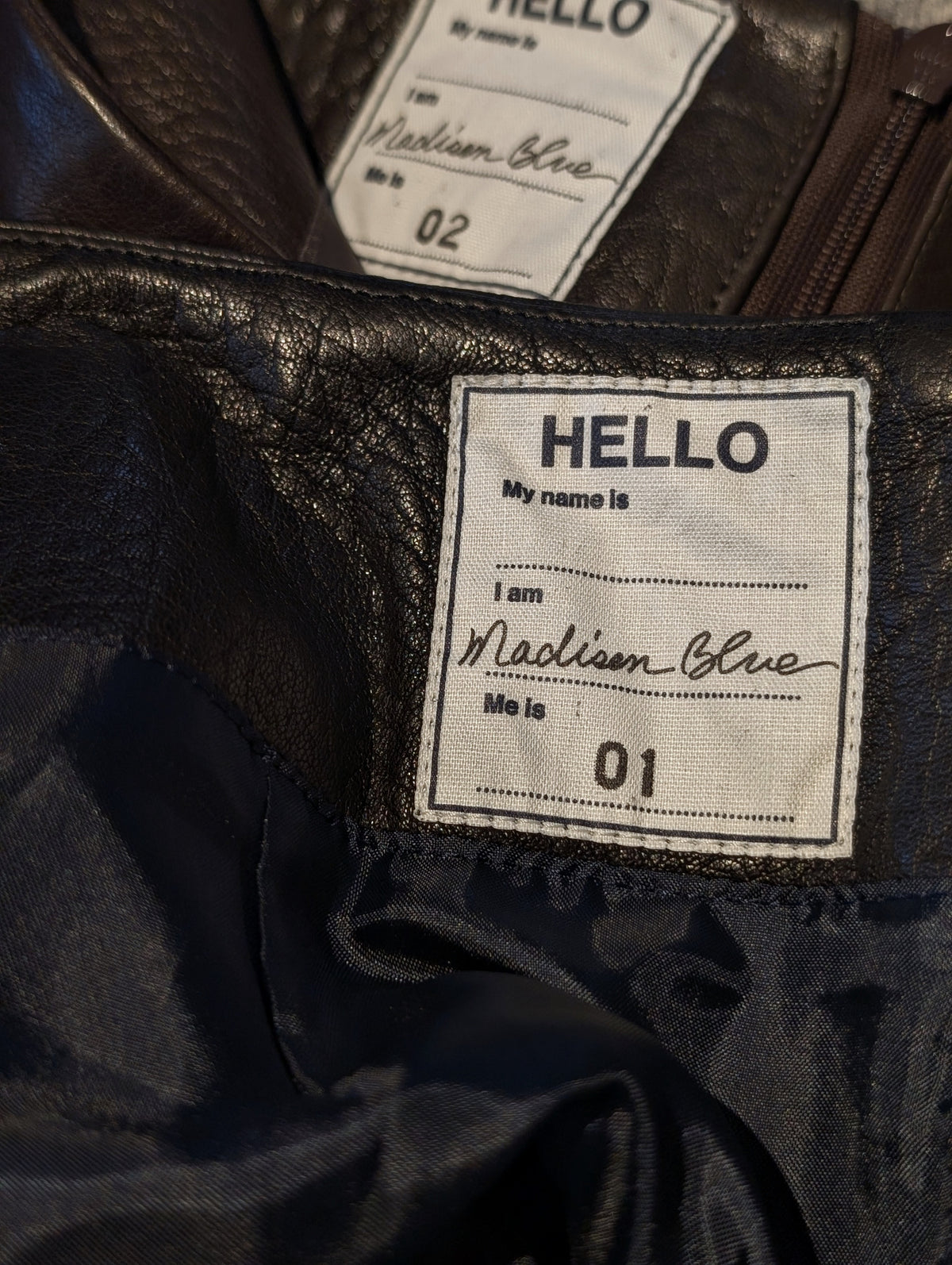 MADISONBLUE  A LINE SKIRT LEATHER
