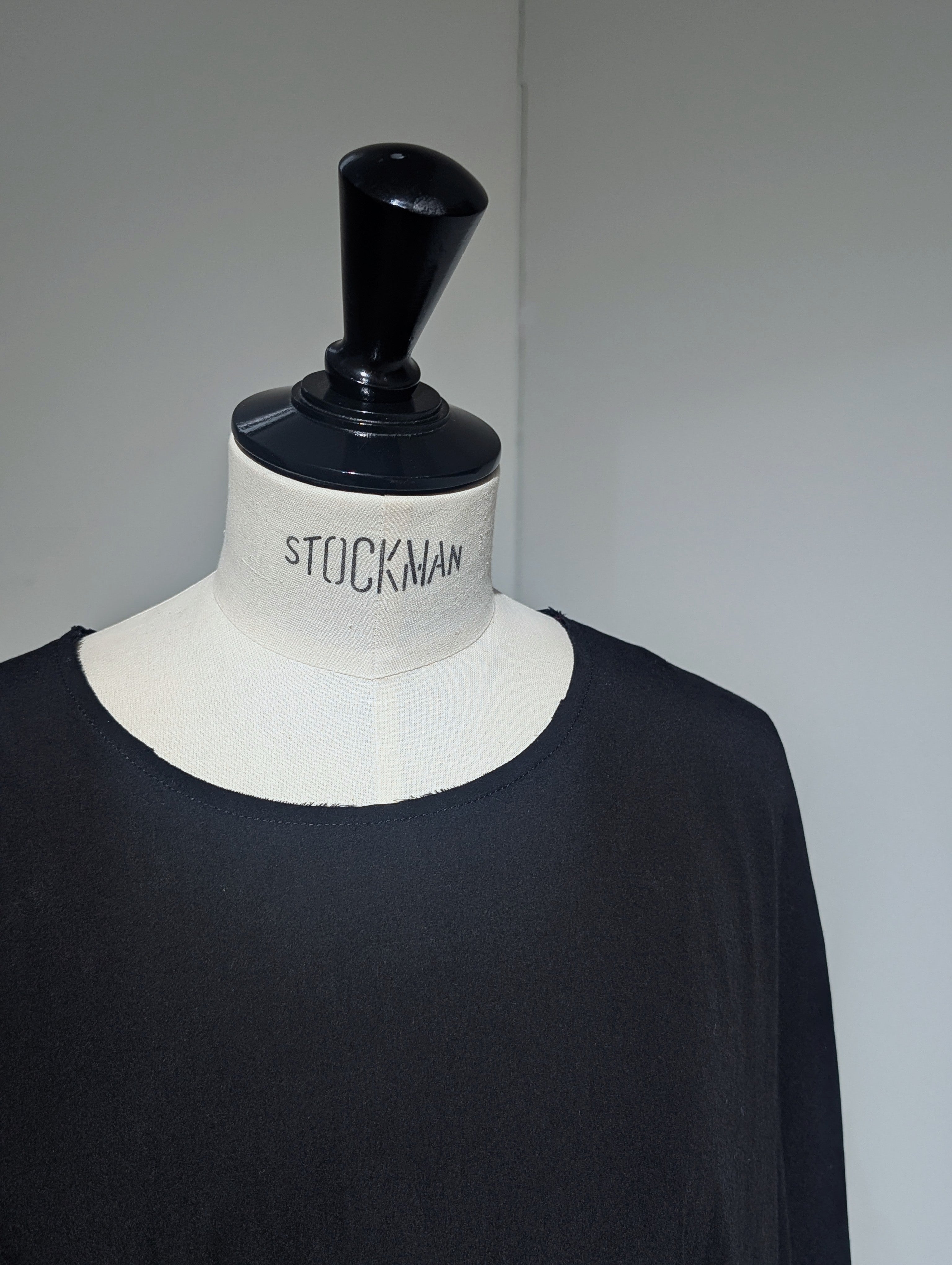 Y's　COTTON BROAD SLEEVE ROUNDNECK DRESS
