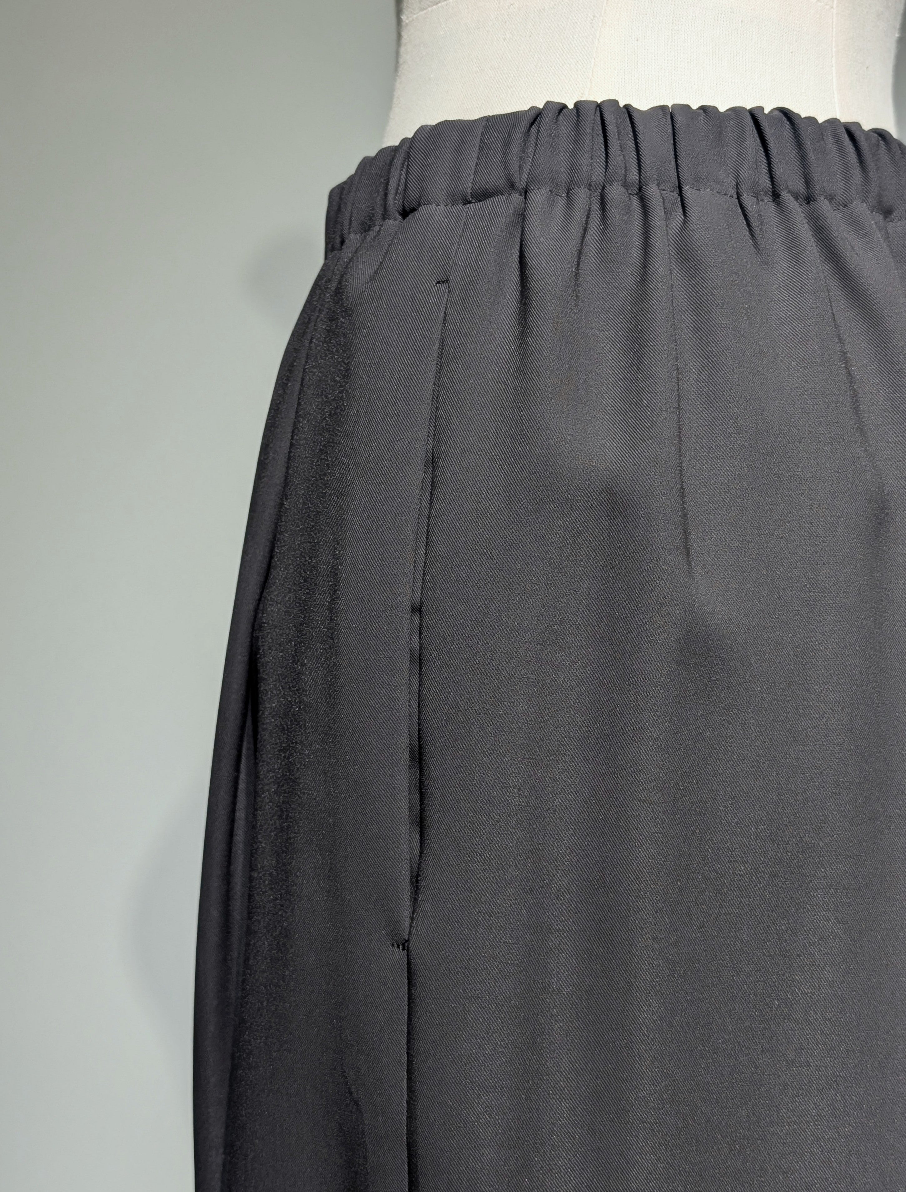 ENFOLD  RELAX ELASTIC WIDE-TROUSER