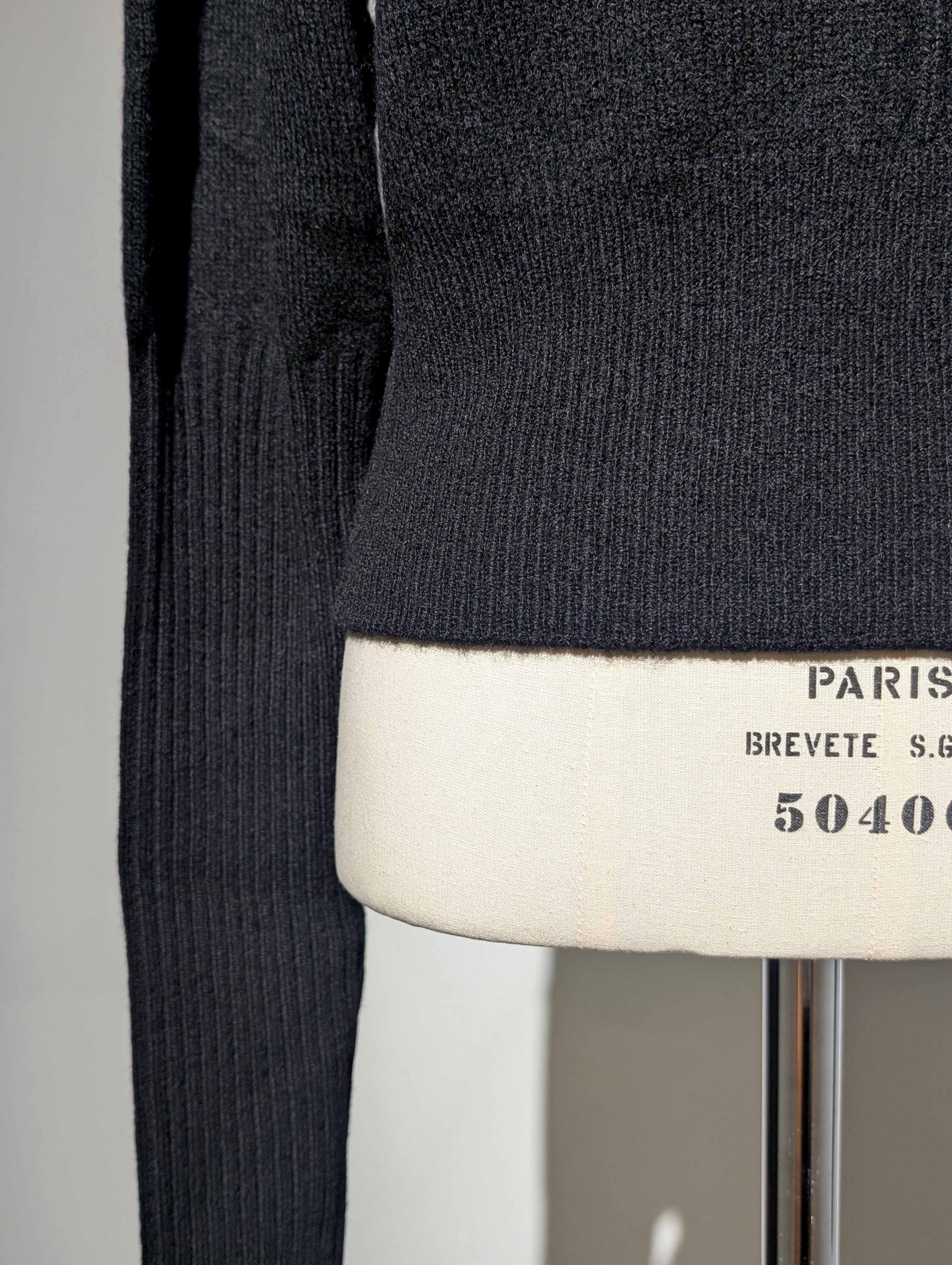 SEEALL  SAW51 KJ603Y (YAK) RIB SLEEVE SWEATER